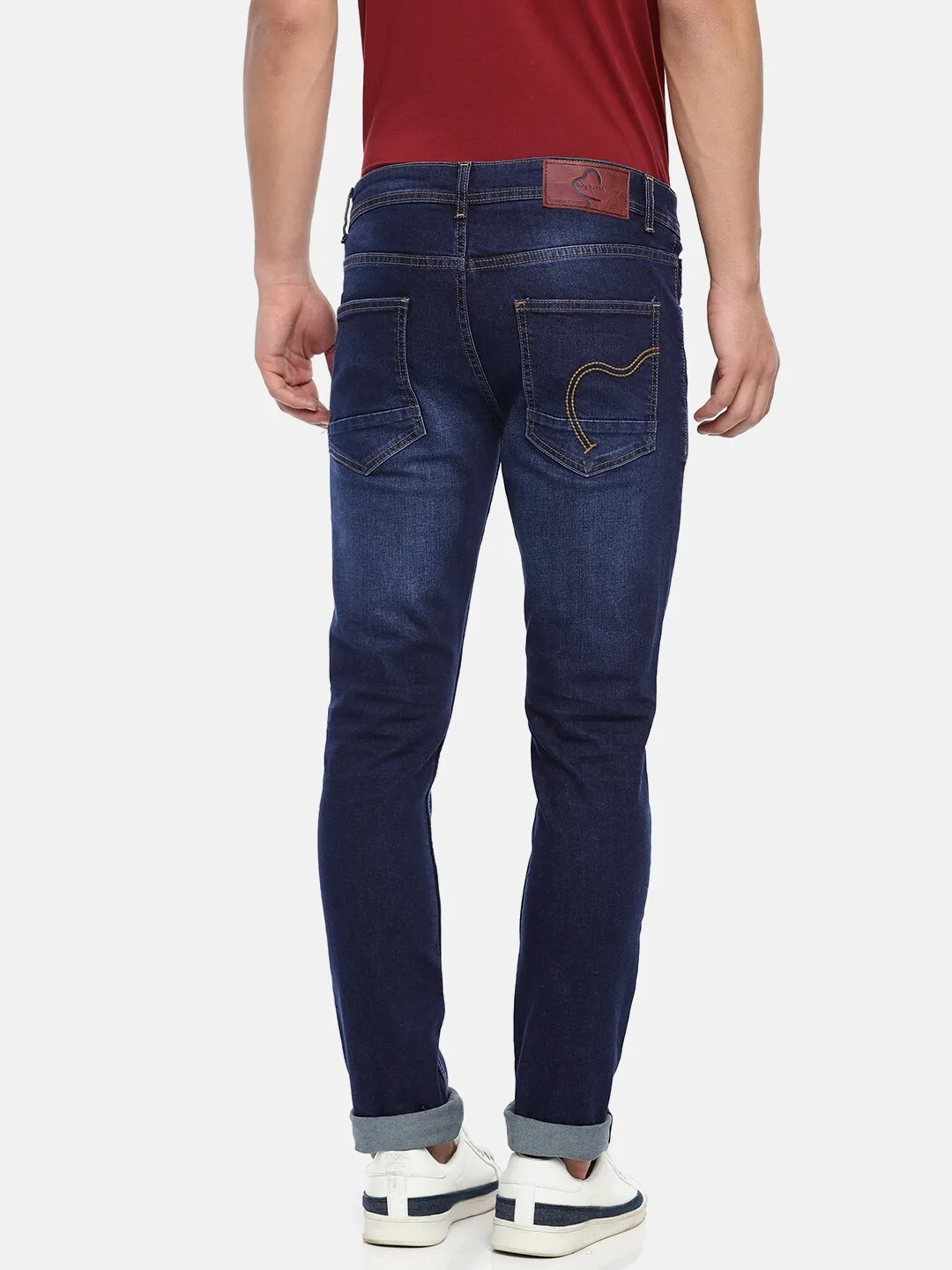 Blue Skinny Straight Fit Men's Denims by Being Human Clothing - Image 2