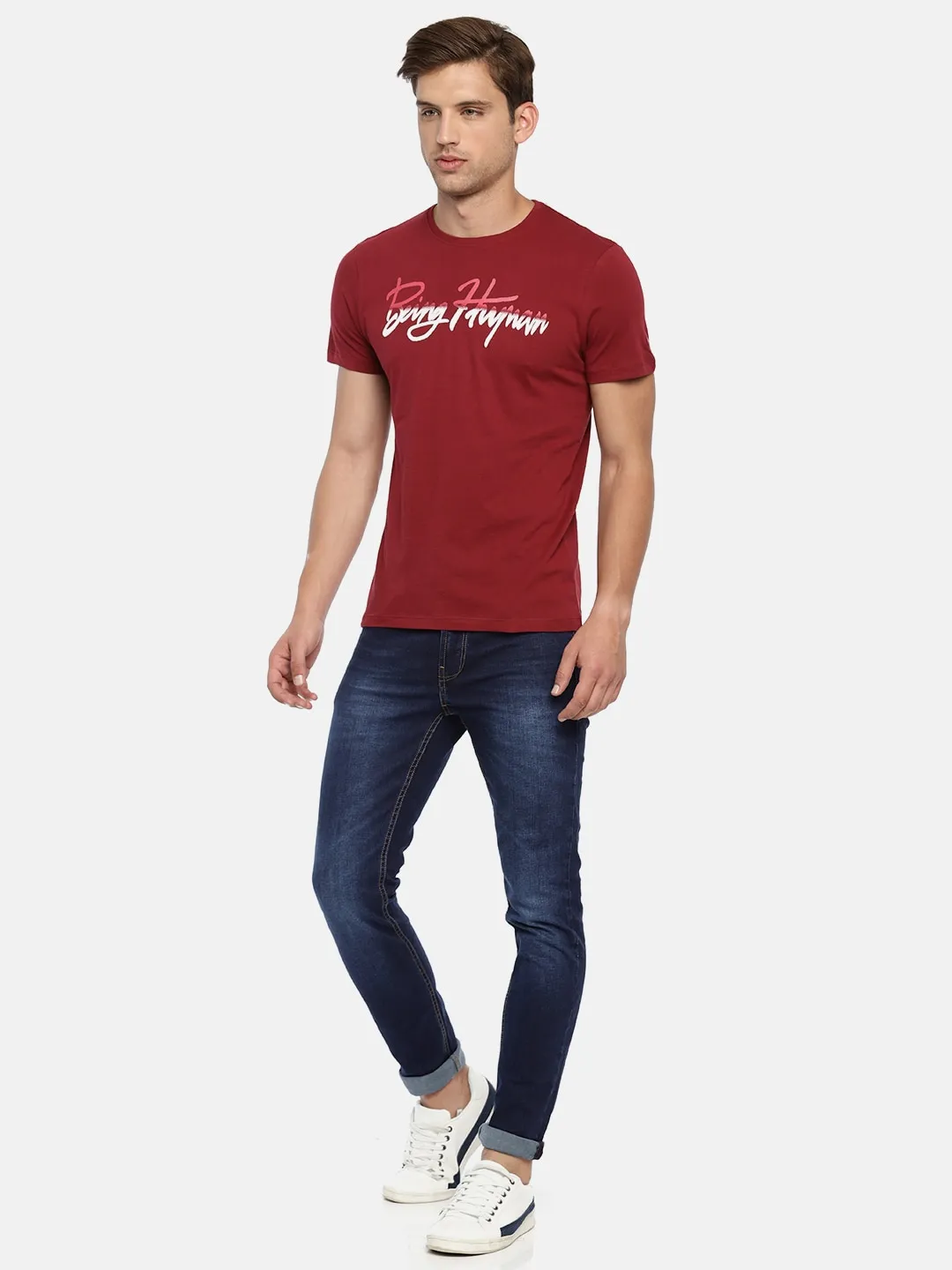 Blue Skinny Straight Fit Men's Denims by Being Human Clothing - Image 5