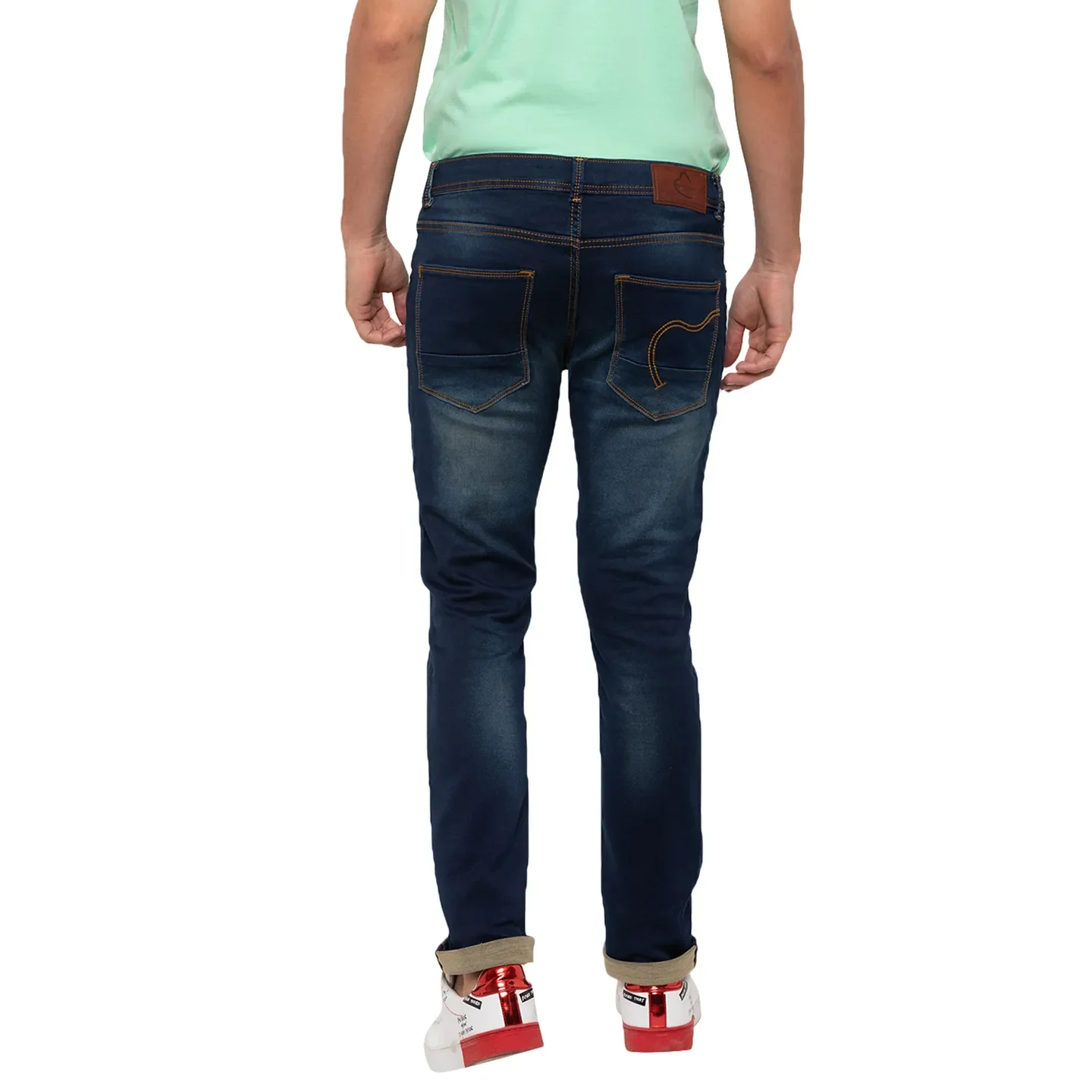 Blue Skinny Straight Fit  Men's Denims by Being Human Clothing - Image 3