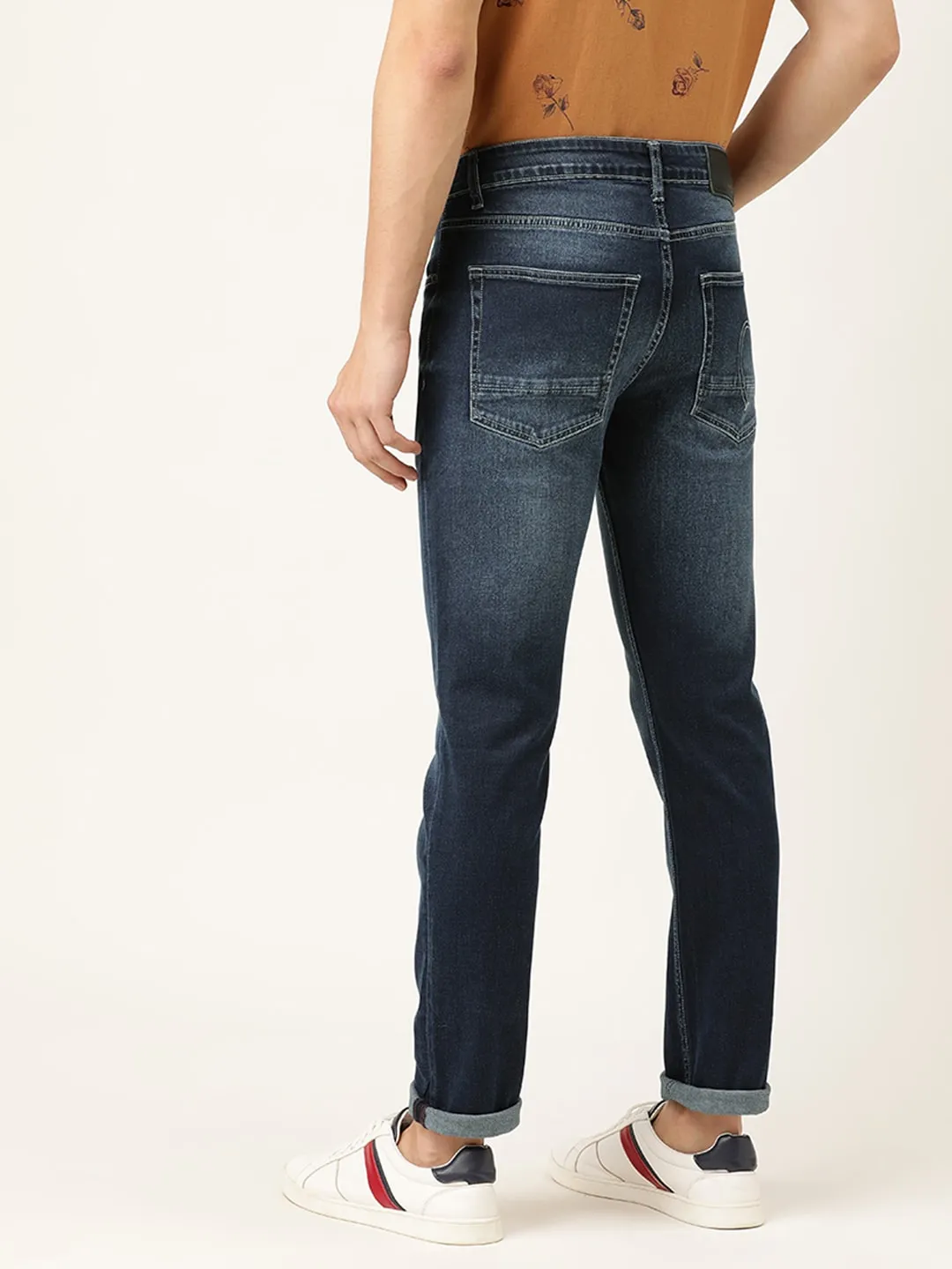 Blue Skinny Straight Fit Men's Denims by Being Human Clothing - Image 3