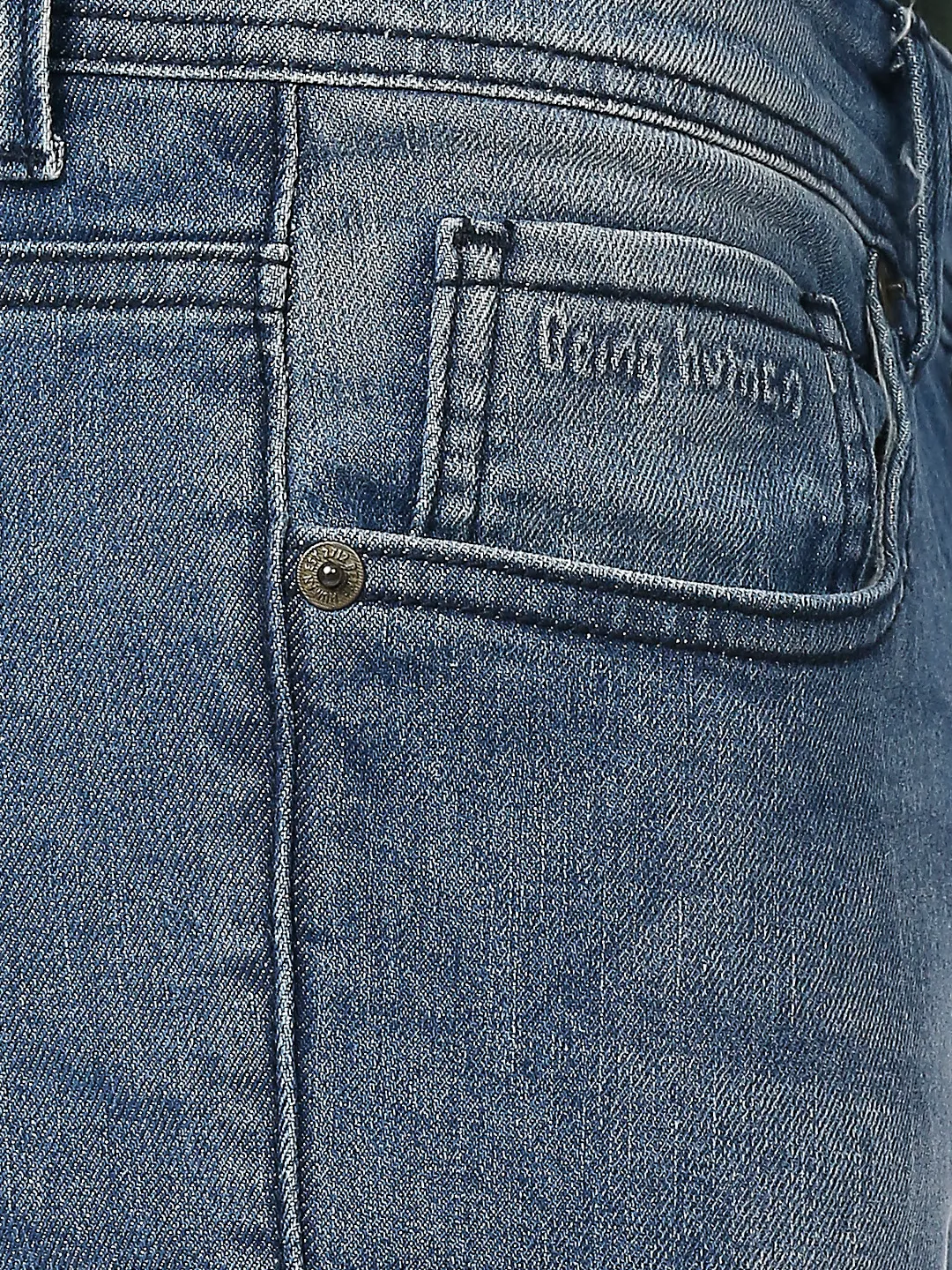 Blue Skinny Straight Fit Men's Denims by Being Human Clothing - Image 5