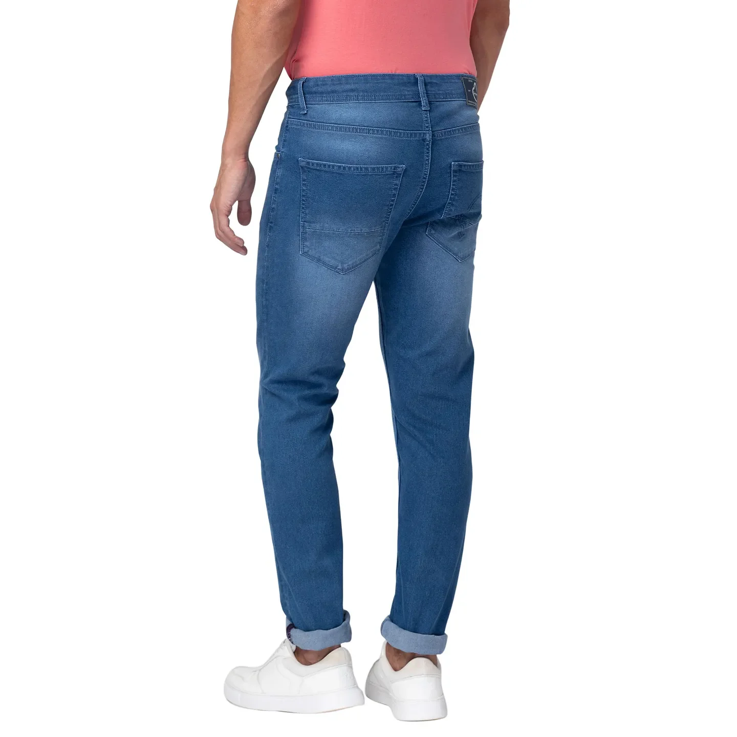 Blue Skinny Straight Fit Men's Denims by Being Human Clothing - Image 3