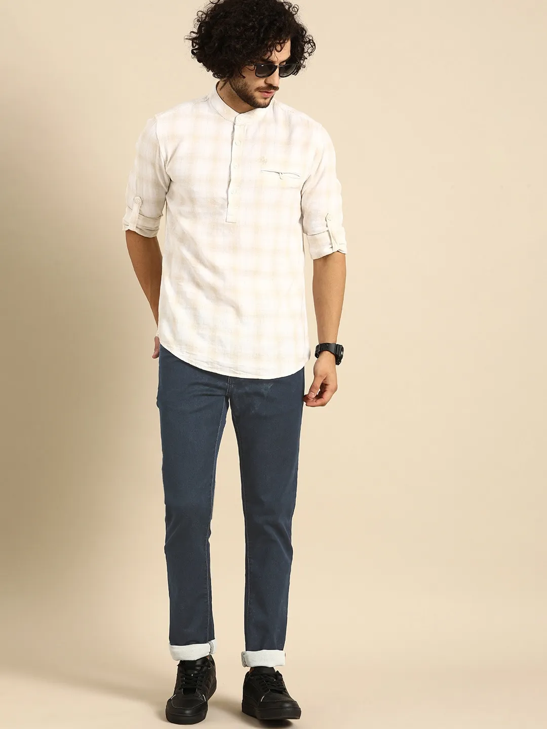 Blue Skinny Straight Fit Men's Denims by Being Human Clothing - Image 5