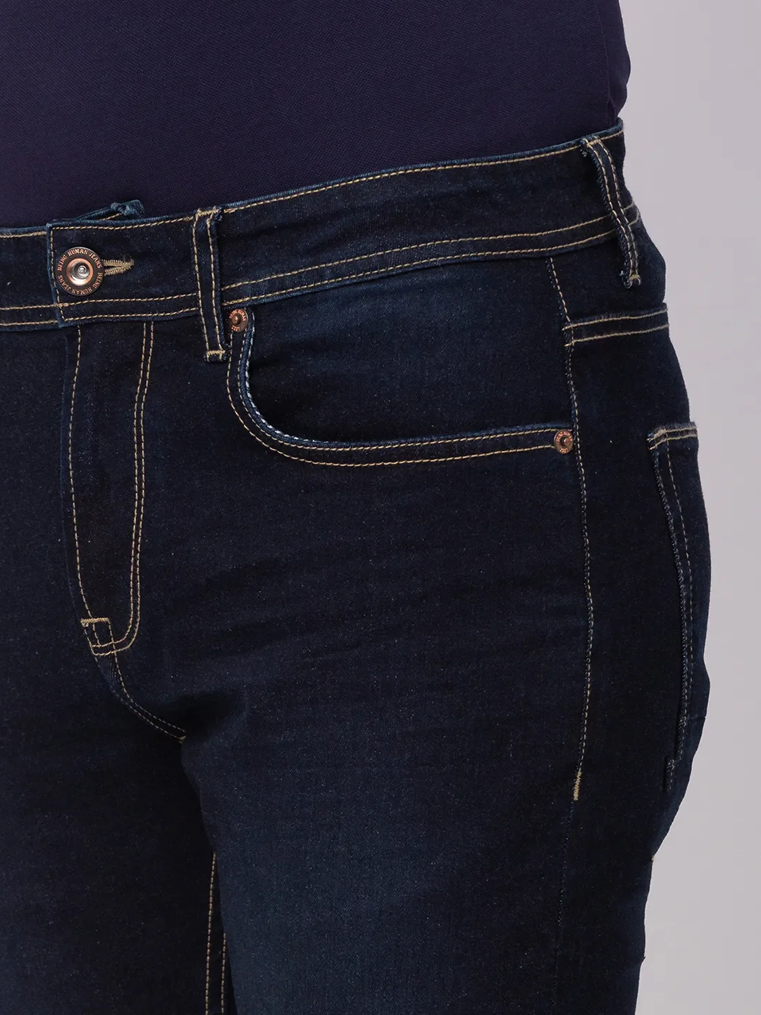 Blue Skinny Straight Fit Men's Denims by Being Human Clothing - Image 3