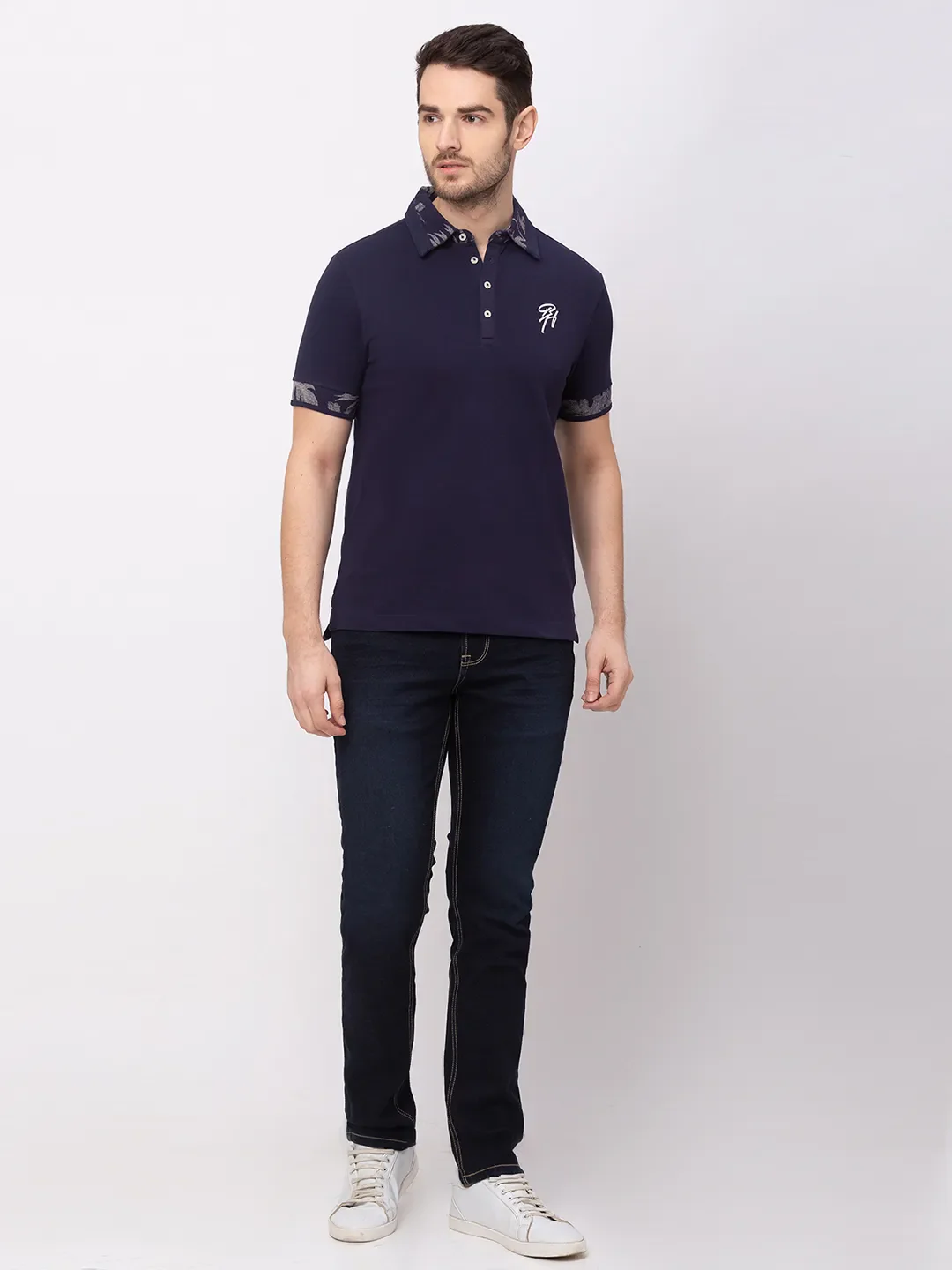 Blue Skinny Straight Fit Men's Denims by Being Human Clothing - Image 4