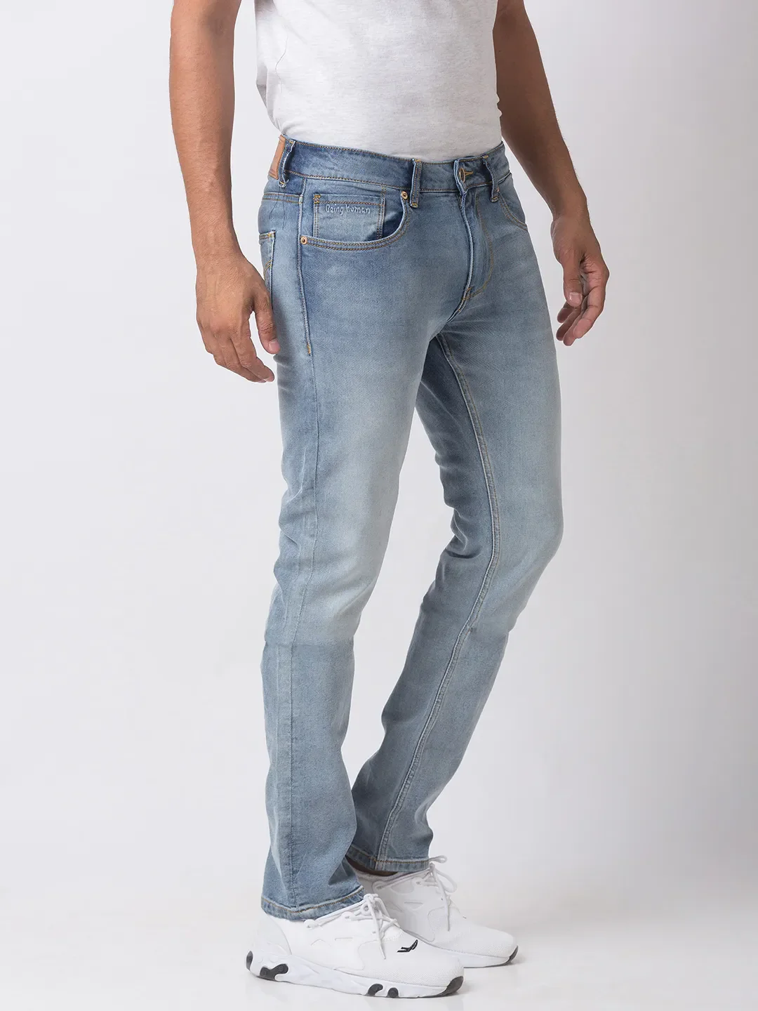 Blue Skinny Straight Fit Men's Denims by Being Human Clothing - Image 2
