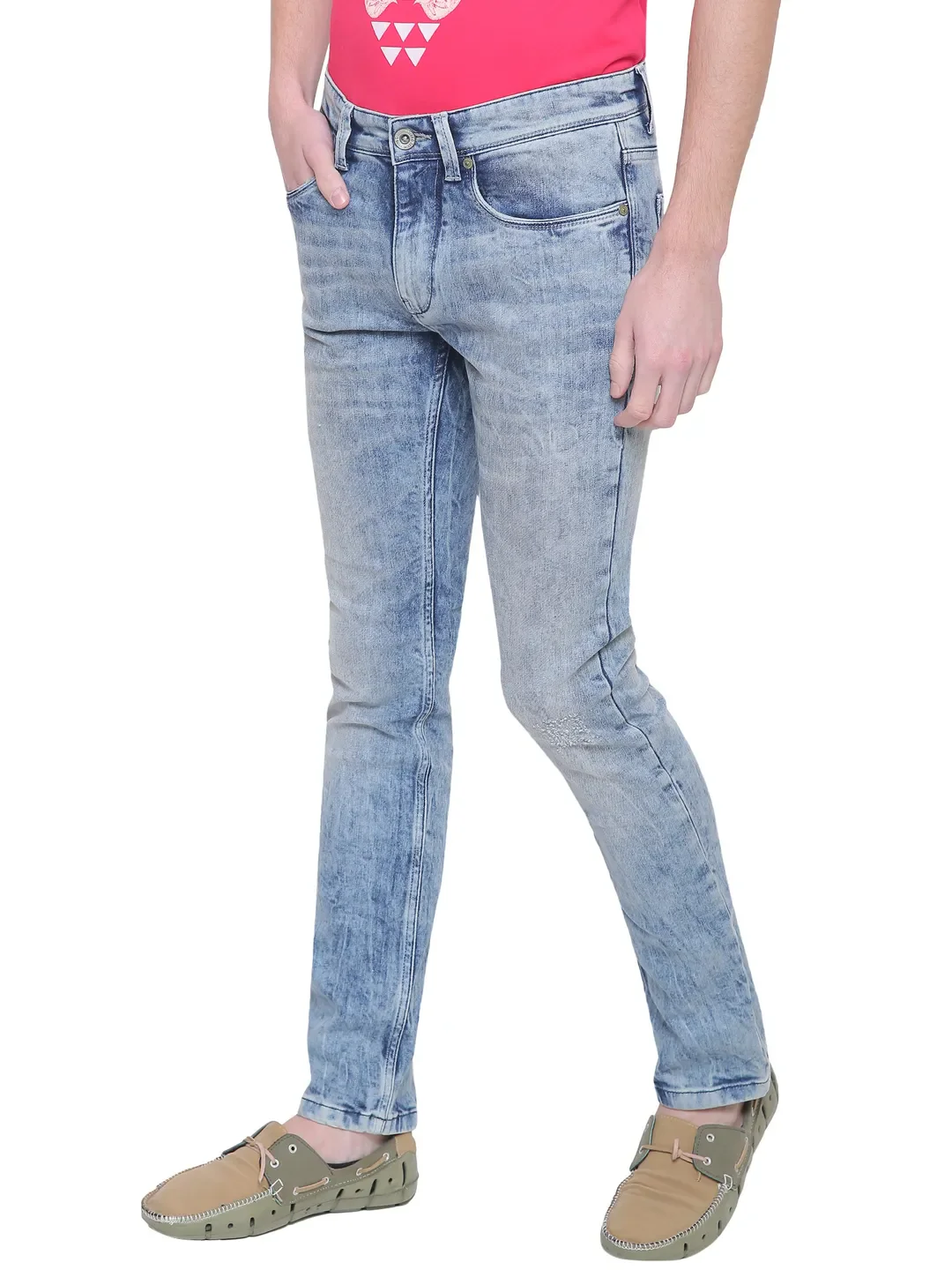 Blue Skinny Straight Fit Men's Denims by Being Human Clothing - Image 2