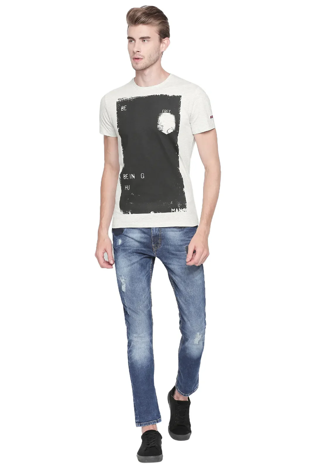 Blue Skinny Straight Fit Men's Denims by Being Human Clothing - Image 4