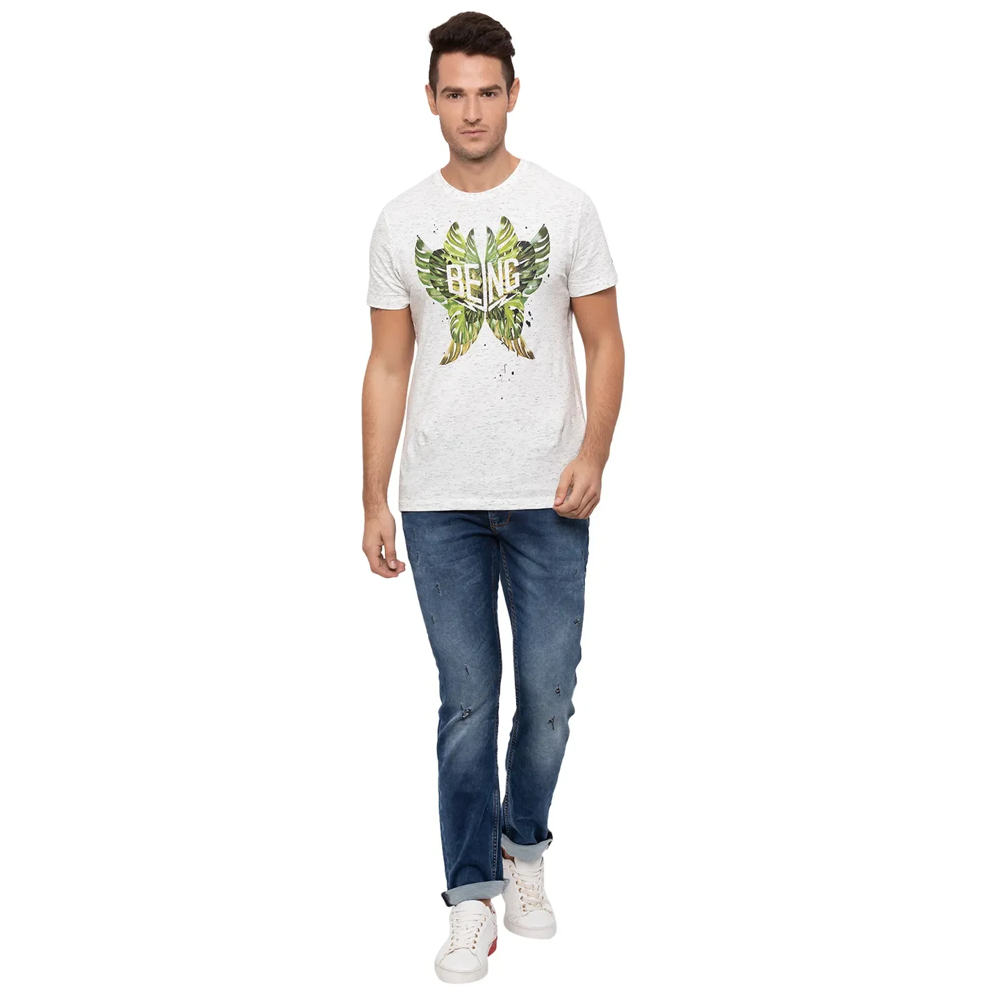 Blue Skinny Straight Fit Men's Denims by Being Human Clothing - Image 2