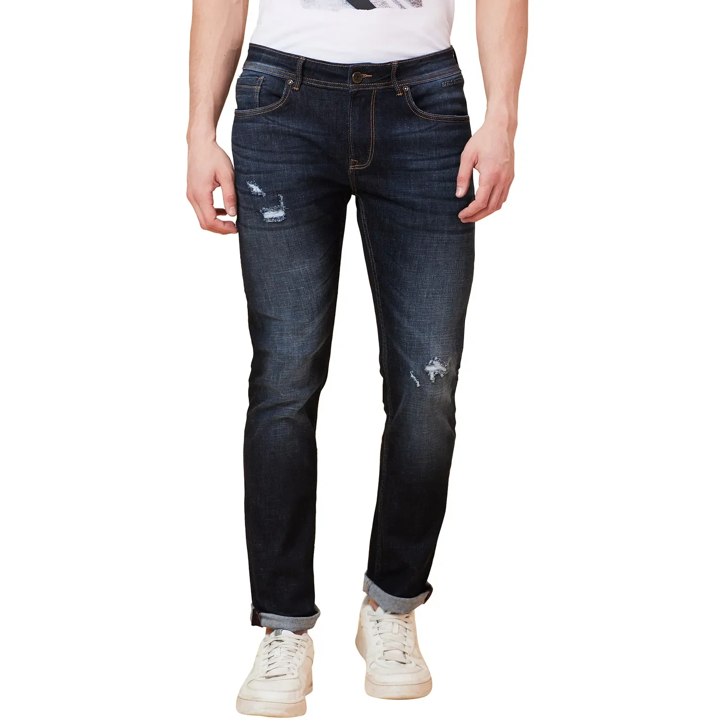 Blue Skinny Fit Men's Denims by Being Human Clothing - Image 2