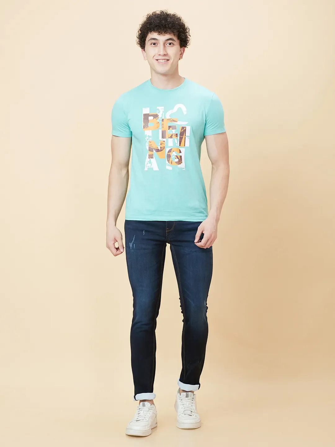 Blue Skinny Fit Men's Denims by Being Human Clothing - Image 2
