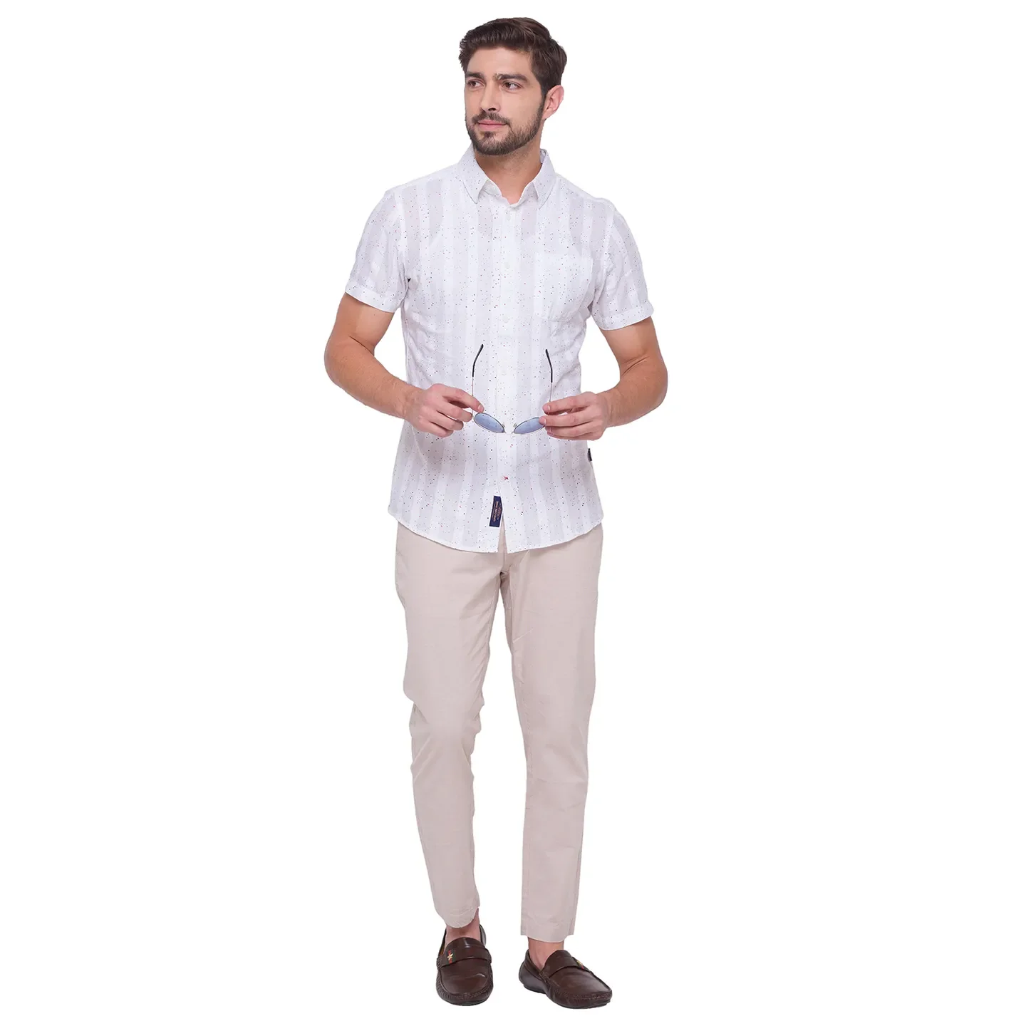 Beige Regular Fit Chinos For Men By Being Human Clothing - Image 5
