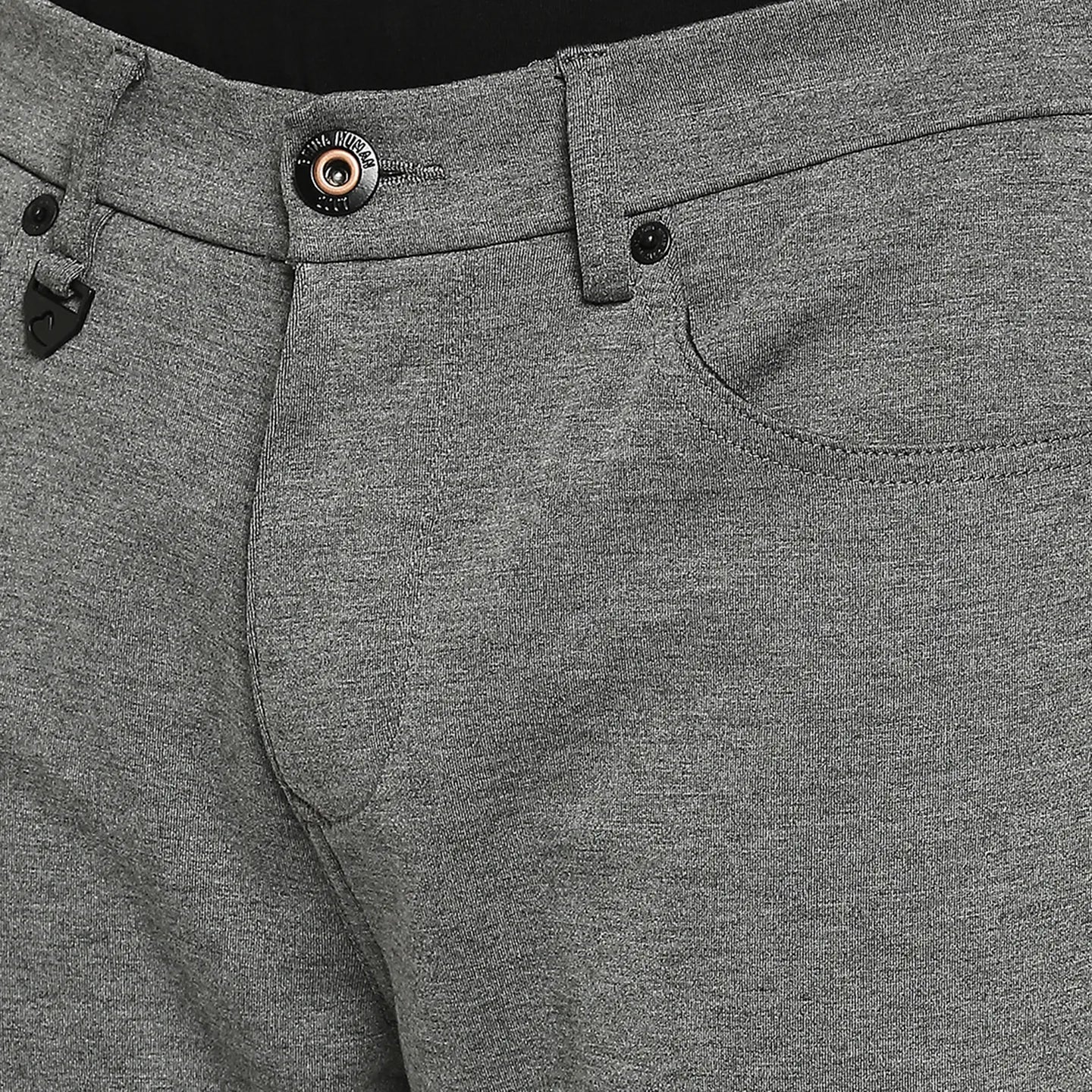 Grey Regular Fit Chinos For Men By Being Human Clothing - Image 4