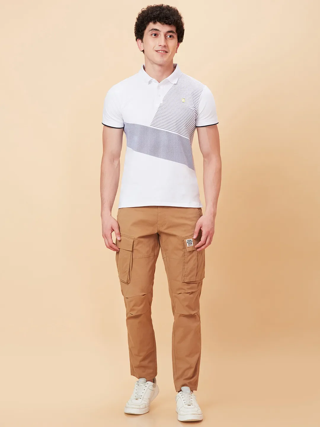 Brown Slim Fit Chinos For Men By Being Human Clothing - Image 2