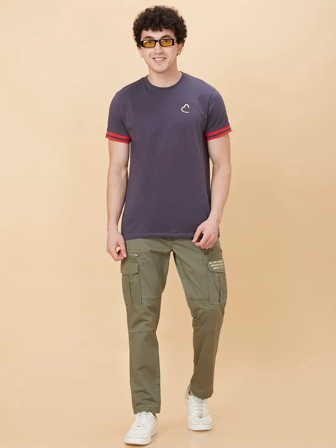 Green Slim Fit Men's Chinos by Being Human Clothing - Image 6