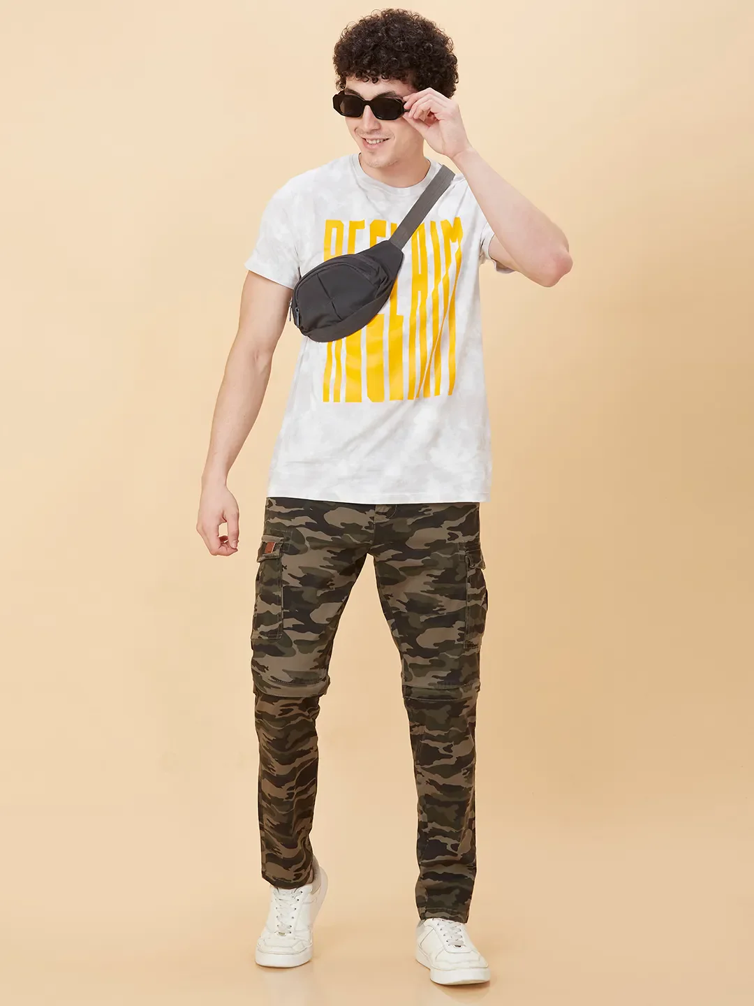 Olive slim Fit Cargos for Men By Being Human Clothing - Image 6