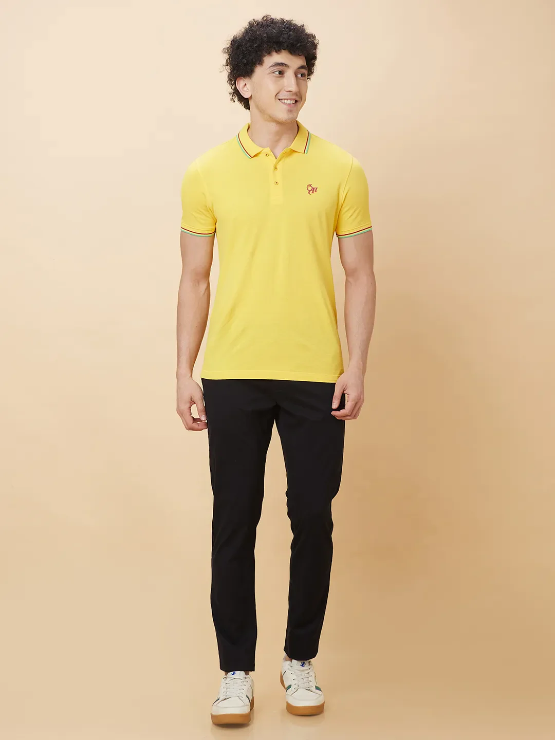 Black Slim Straight Fit Men's Chinos by Being Human Clothing - Image 2