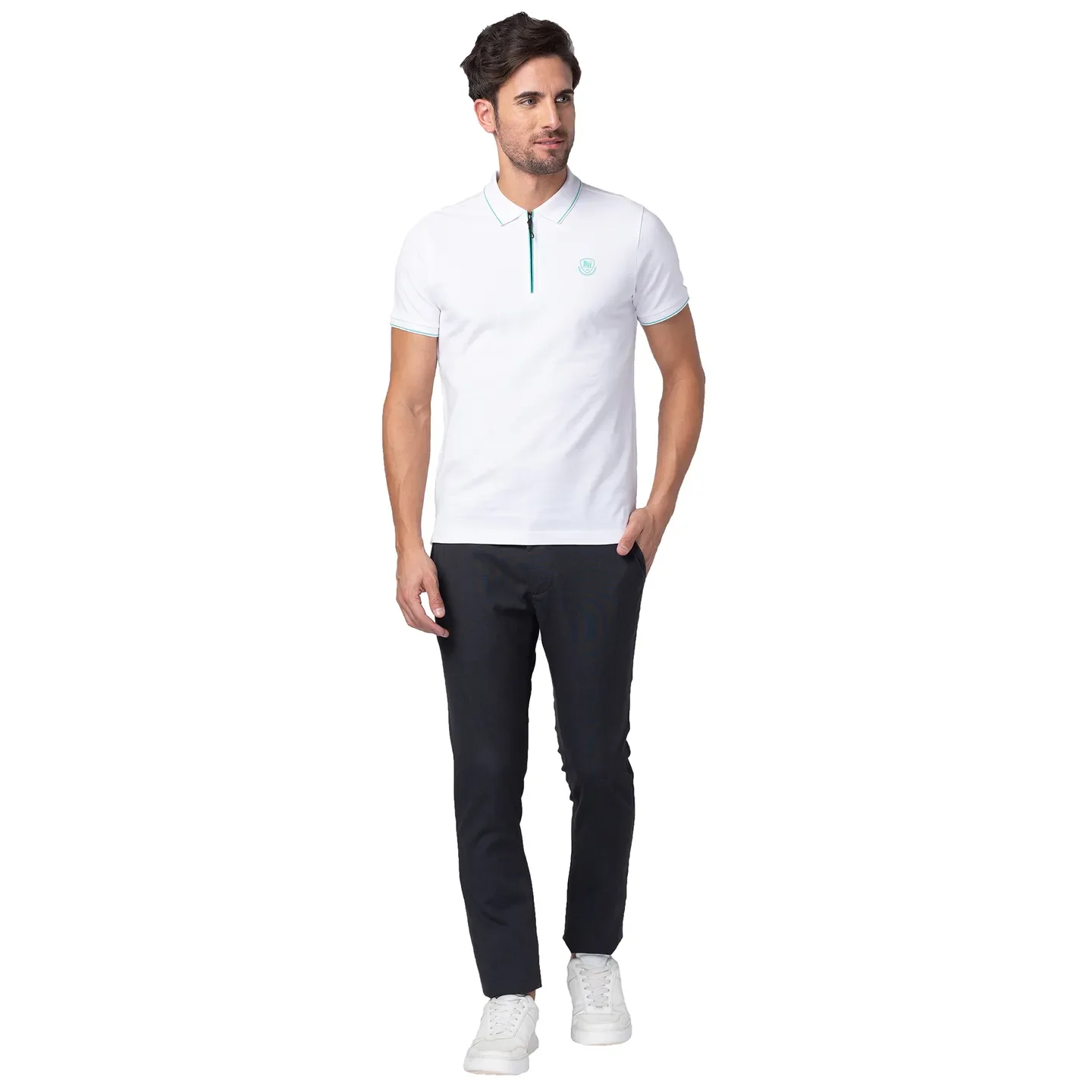 Charcoal Slim Fit Chinos For Men By Being Human Clothing - Image 5