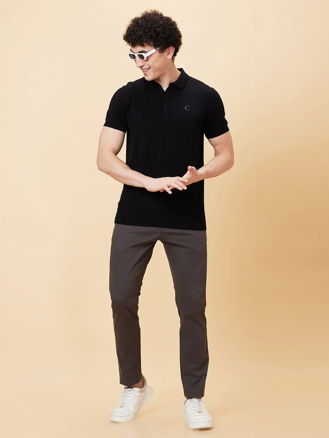 Grey Slim Fit Chinos For Men By Being Human Clothing - Image 2