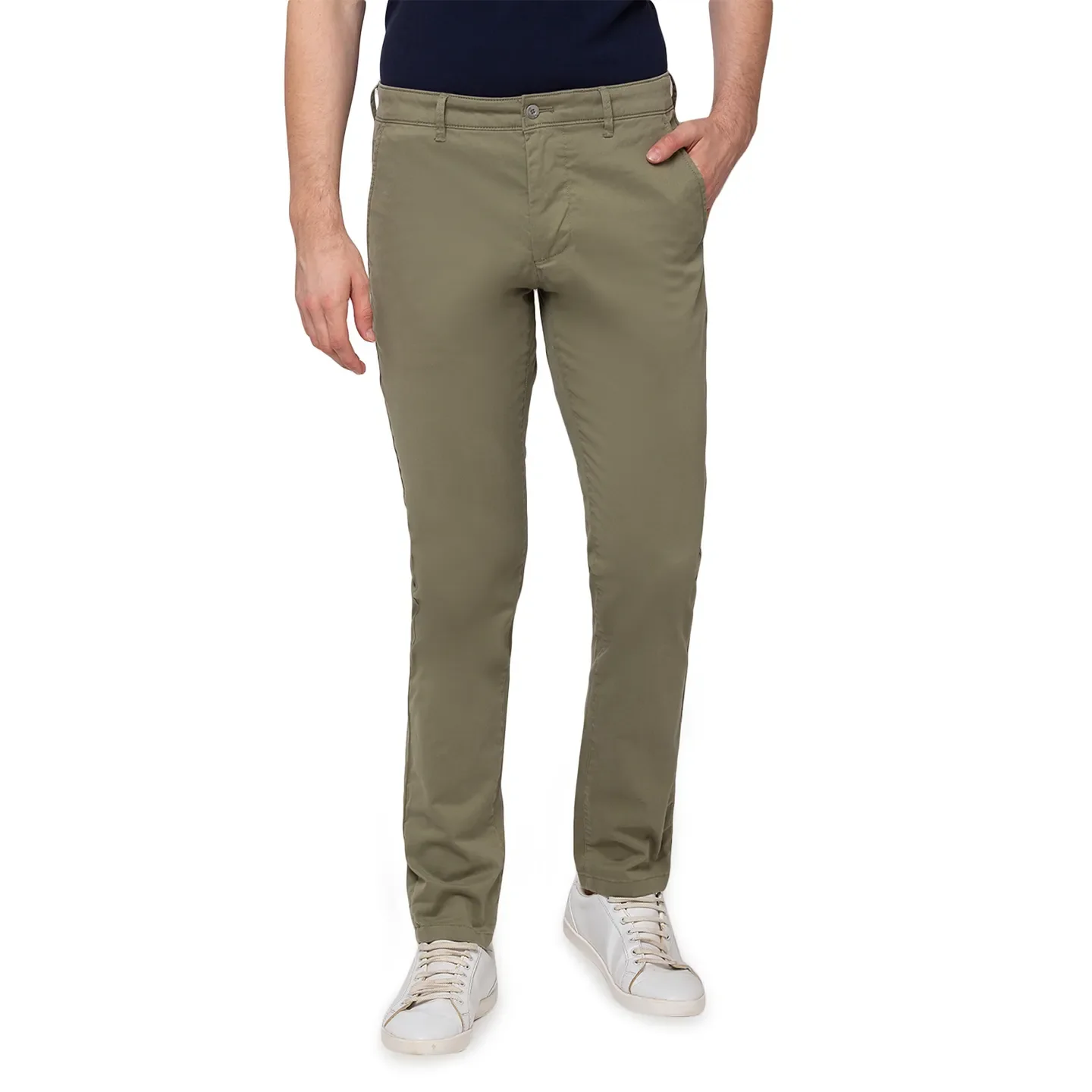 Green Slim Straight Fit Men's Chinos by Being Human Clothing