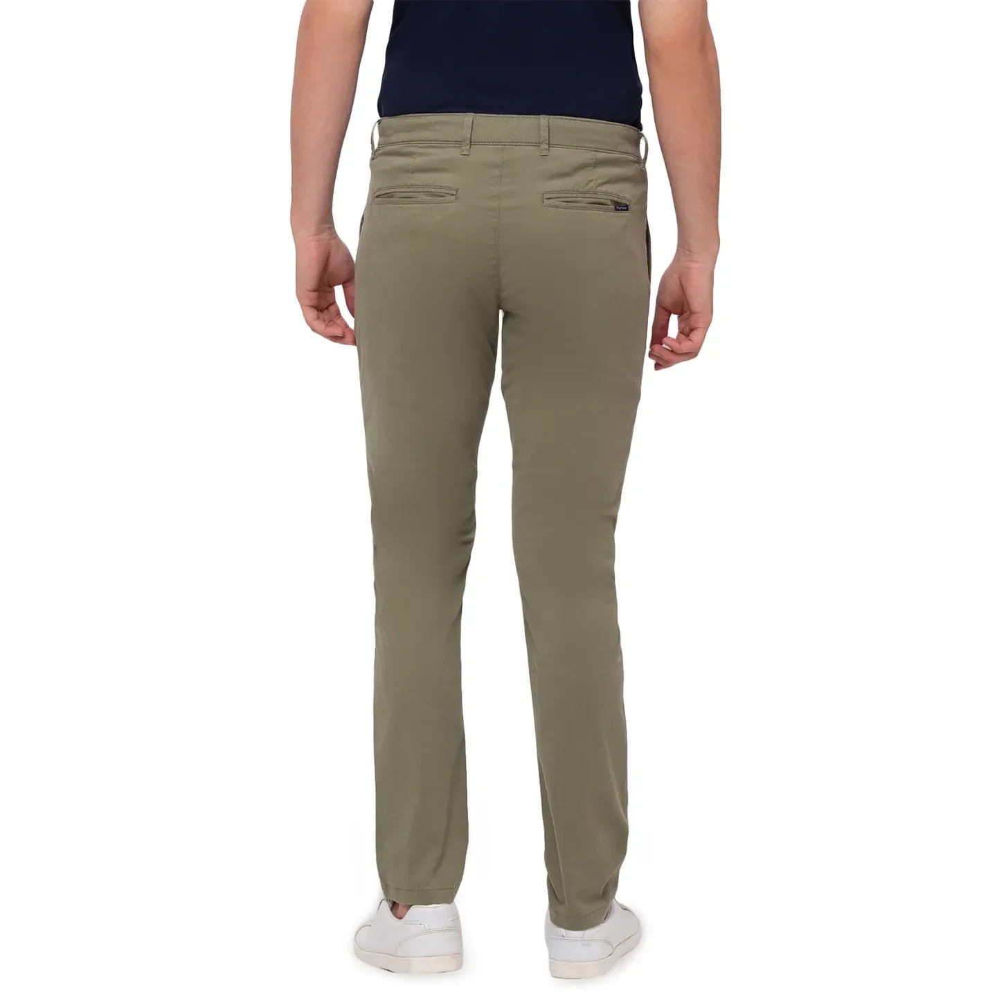 Green Slim Straight Fit Men's Chinos by Being Human Clothing - Image 6