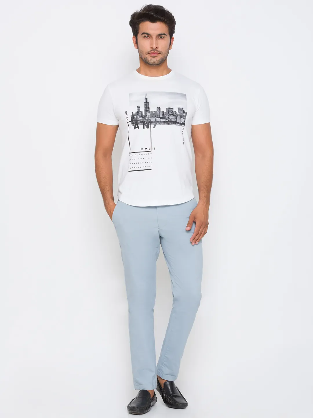 Grey Slim Straight Fit Men's Chinos by Being Human Clothing - Image 5