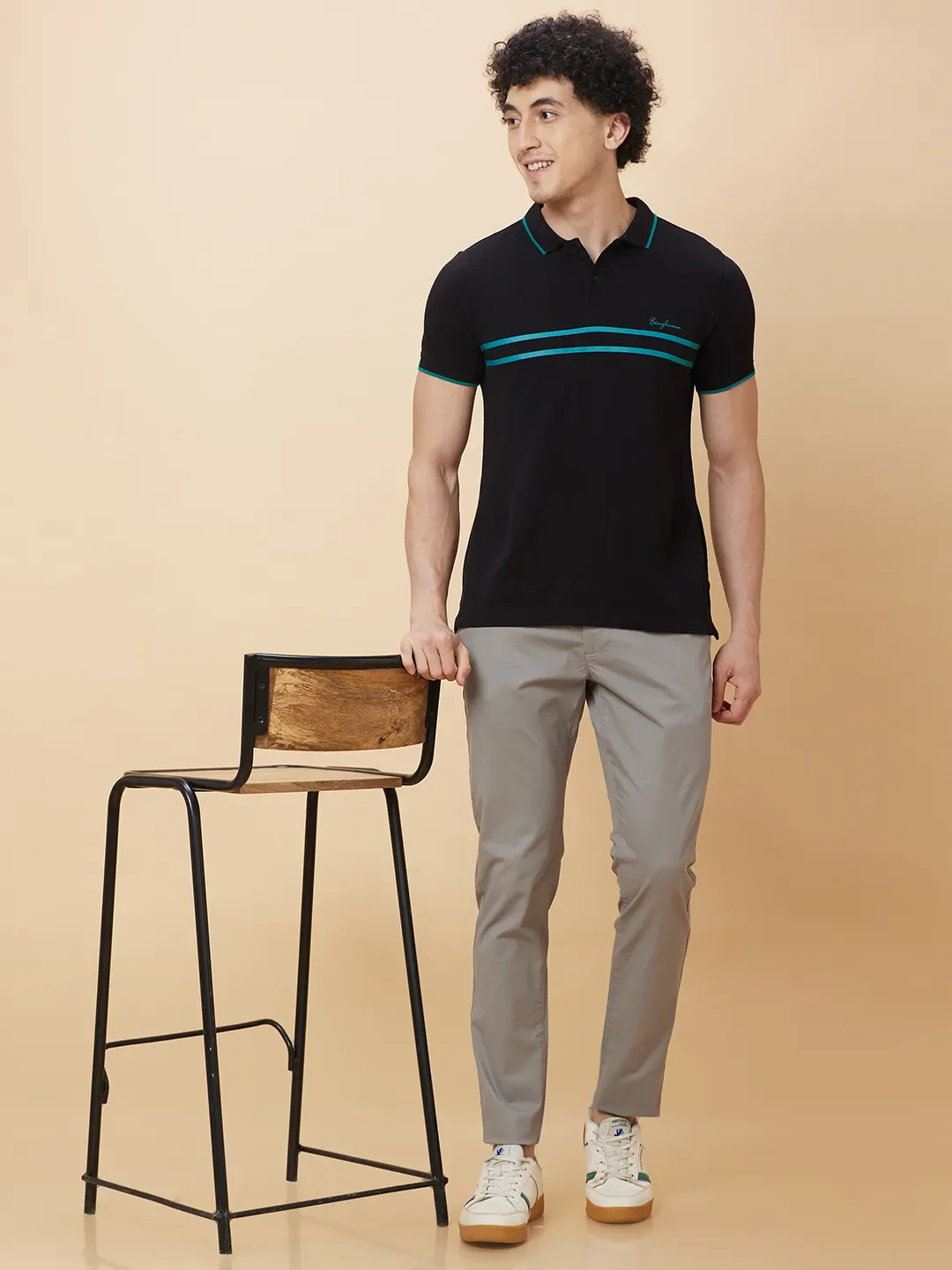 Grey Slim Straight Fit Men's Chinos by Being Human Clothing - Image 6