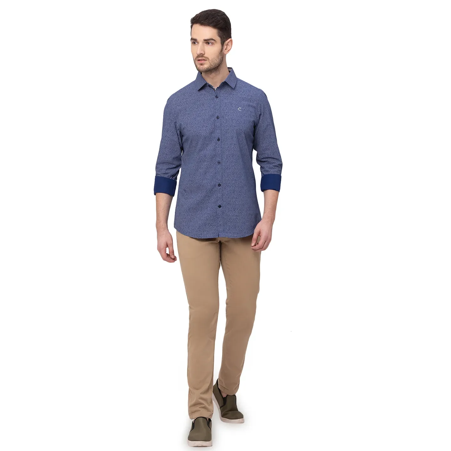 Khaki Slim Straight Fit Men's Chinos by Being Human Clothing - Image 4