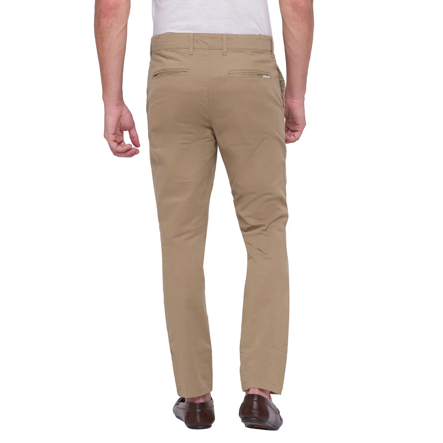 Khaki Slim Fit Chinos For Men By Being Human Clothing - Image 2