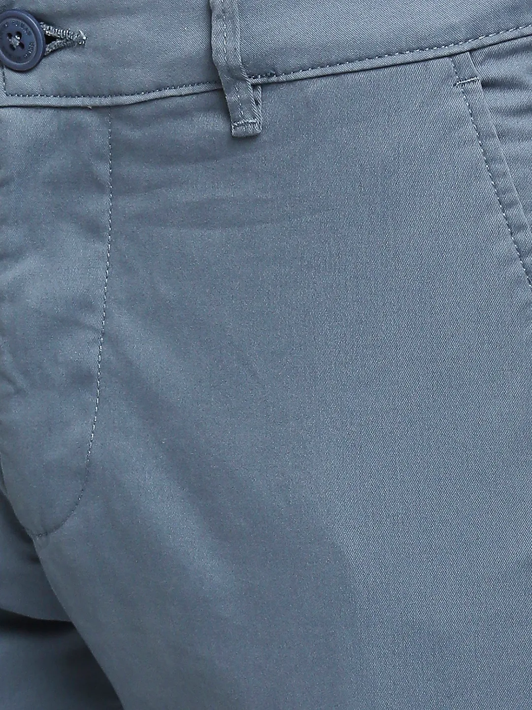 Blue Slim Fit Chinos For Men By Being Human Clothing - Image 5