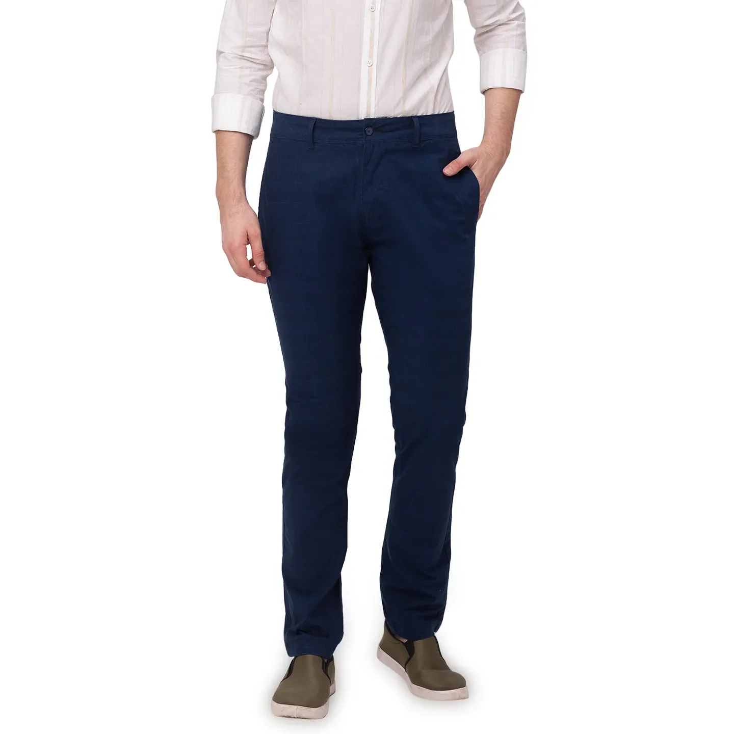 Blue Slim Straight Fit Men's Chinos by Being Human Clothing