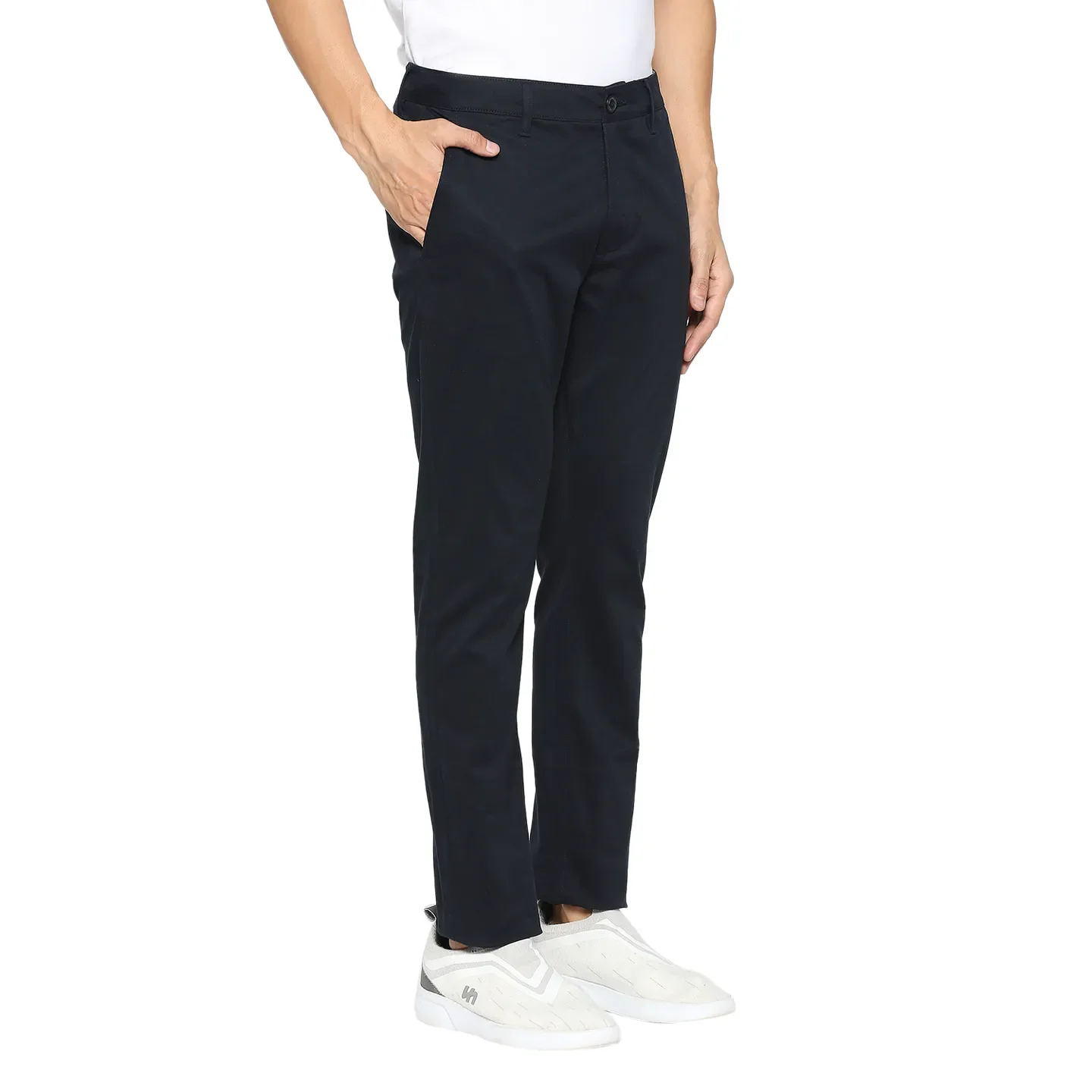 Navy Slim Fit Chinos For Men By Being Human Clothing - Image 3