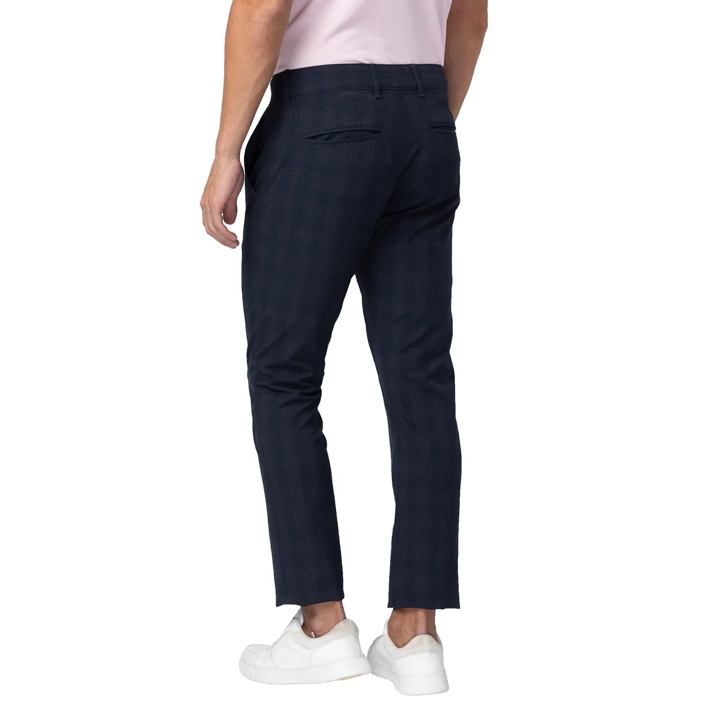 Blue Slim Straight Fit Men's Chinos by Being Human Clothing - Image 3
