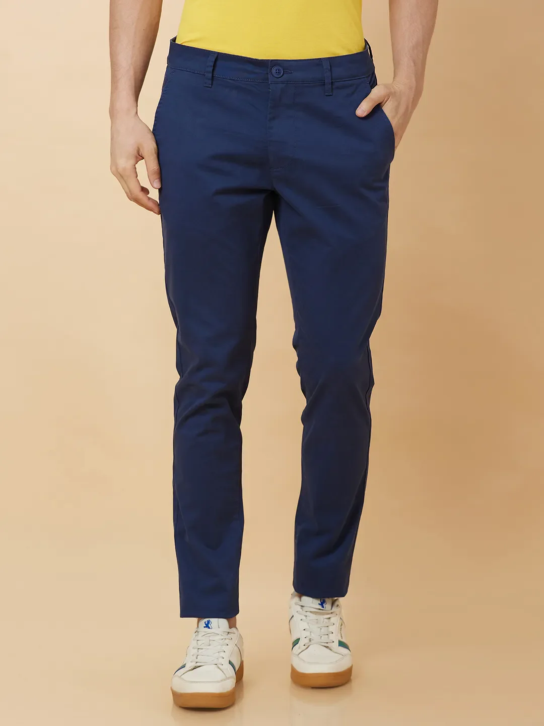 Blue Slim Straight Fit Men's Chinos by Being Human Clothing