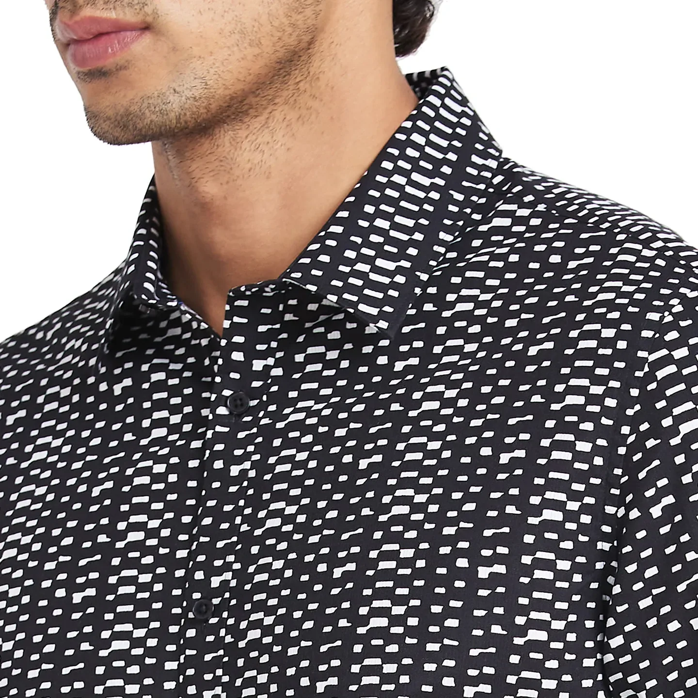 Black Slim Fit Regular Collar Men's Shirt by Being Human Clothing - Image 5
