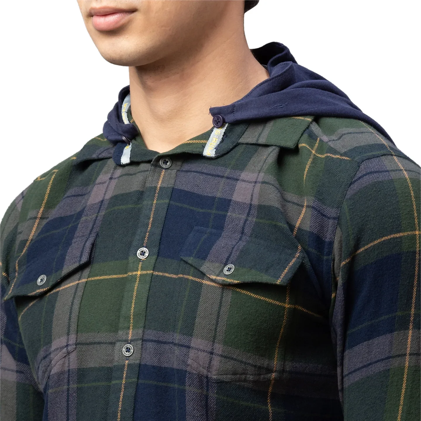 Navy Slim Fit Regular Collar Men's Shirt by Being Human Clothing - Image 5