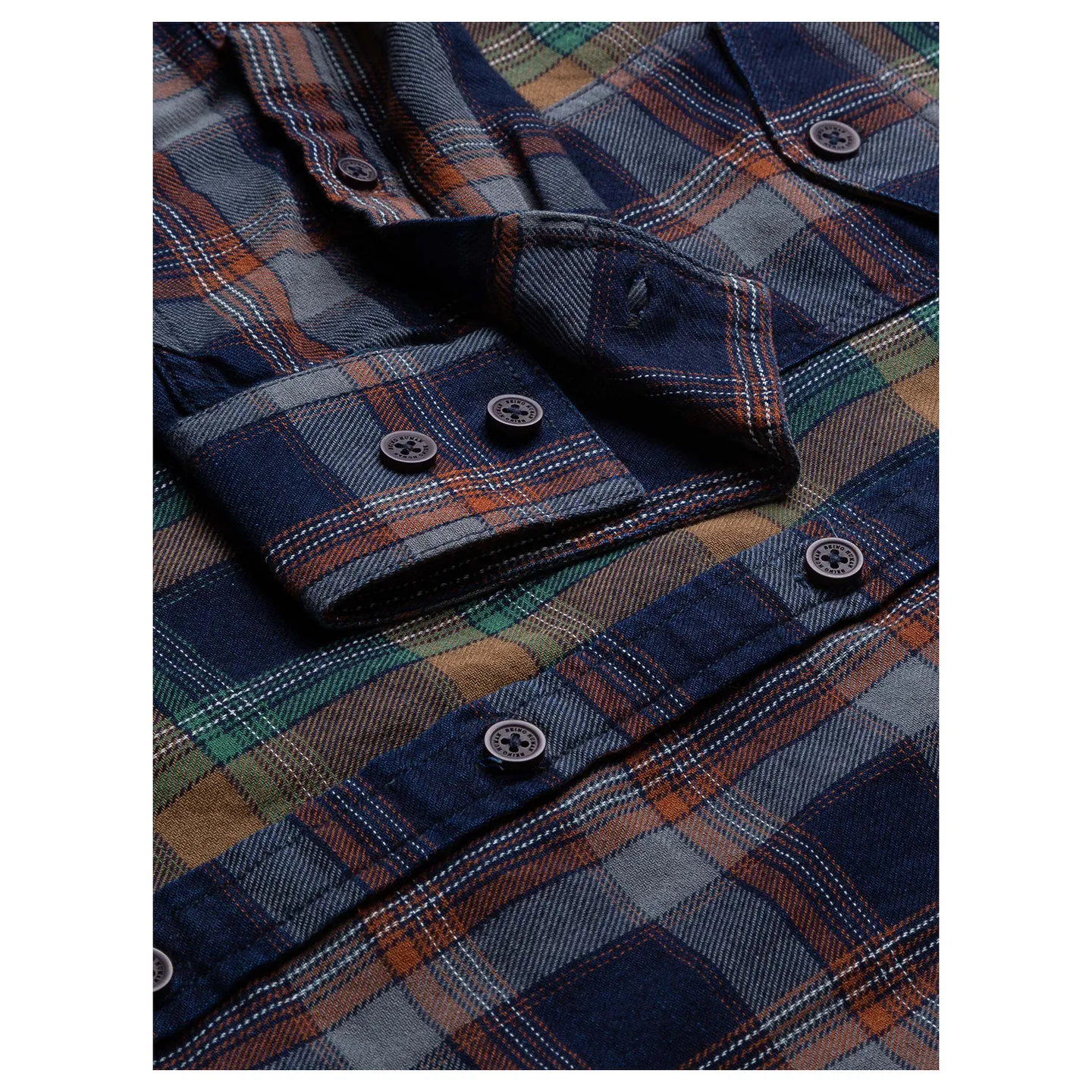 Blue Slim Straight Fit Regular Collar Long Sleeves Cotton Men's Shirt by Being Human Clothing - Image 5