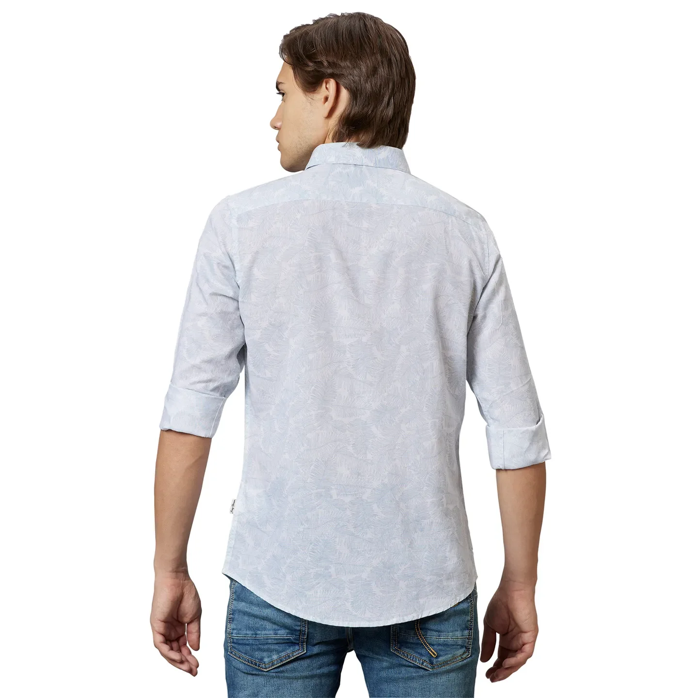 White Slim Fit Regular Collar Men's Shirt by Being Human Clothing - Image 2