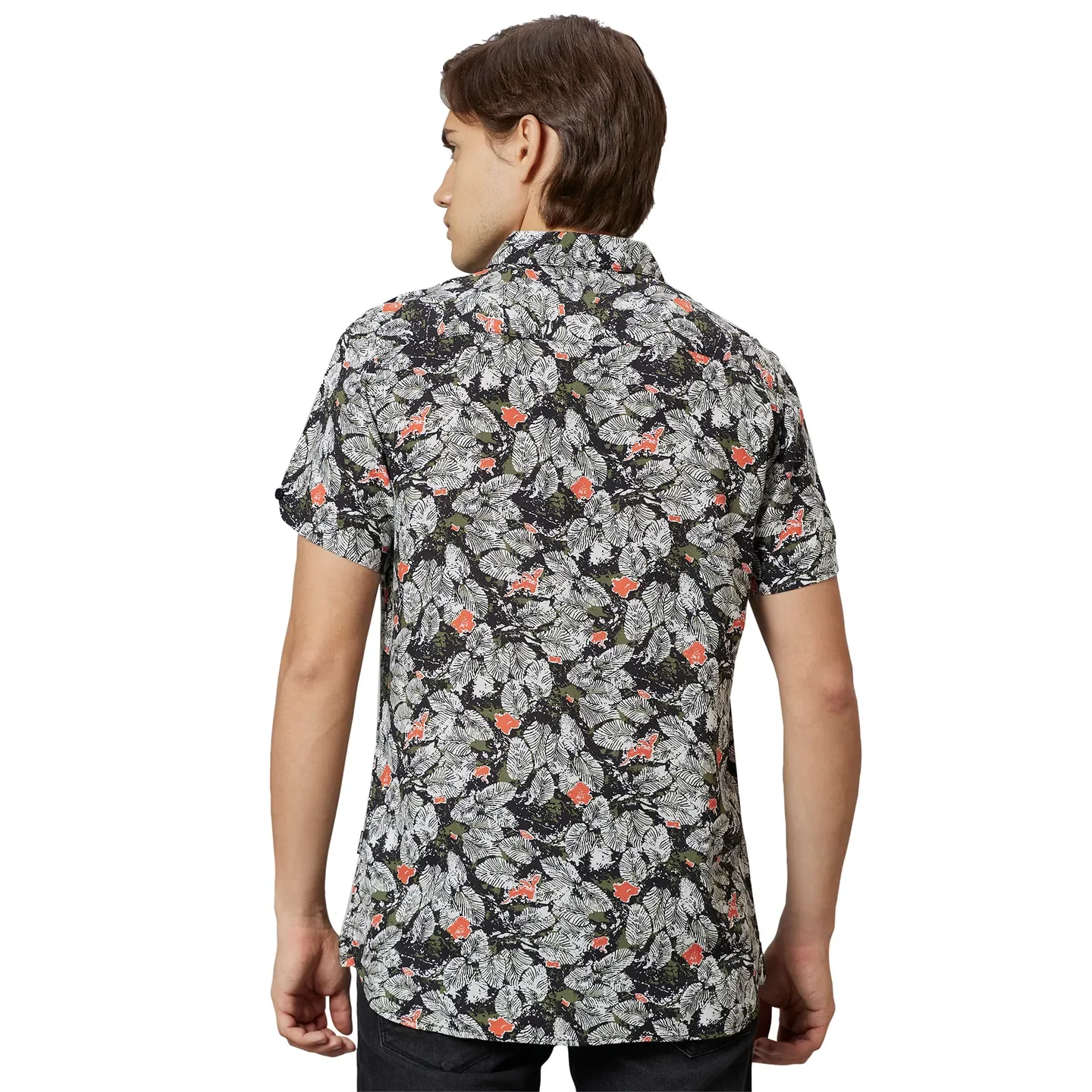 White Slim Fit Regular Collar Men's Shirt by Being Human Clothing - Image 2
