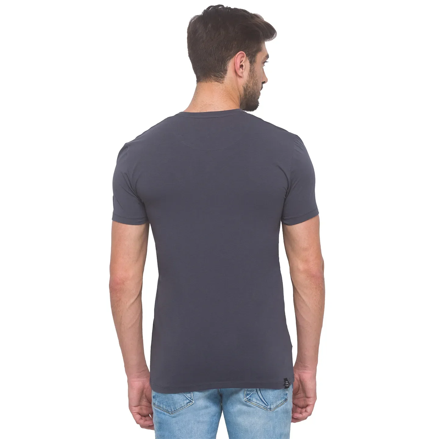 Black Regular Fit Men's Short Sleeves T-Shirt by Being Human Clothing - Image 3