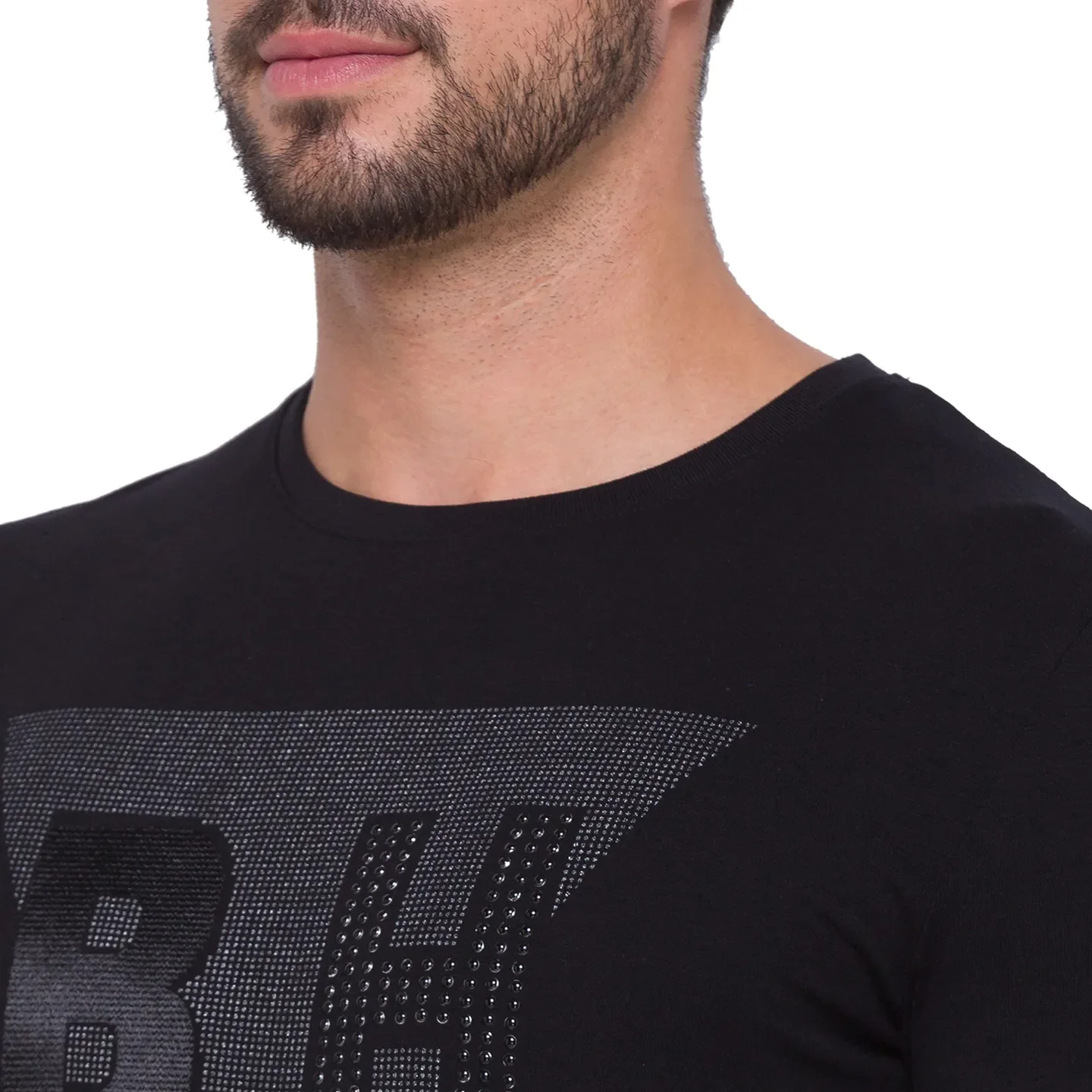 Black Regular Fit Men's Short Sleeves T-Shirt by Being Human Clothing - Image 4