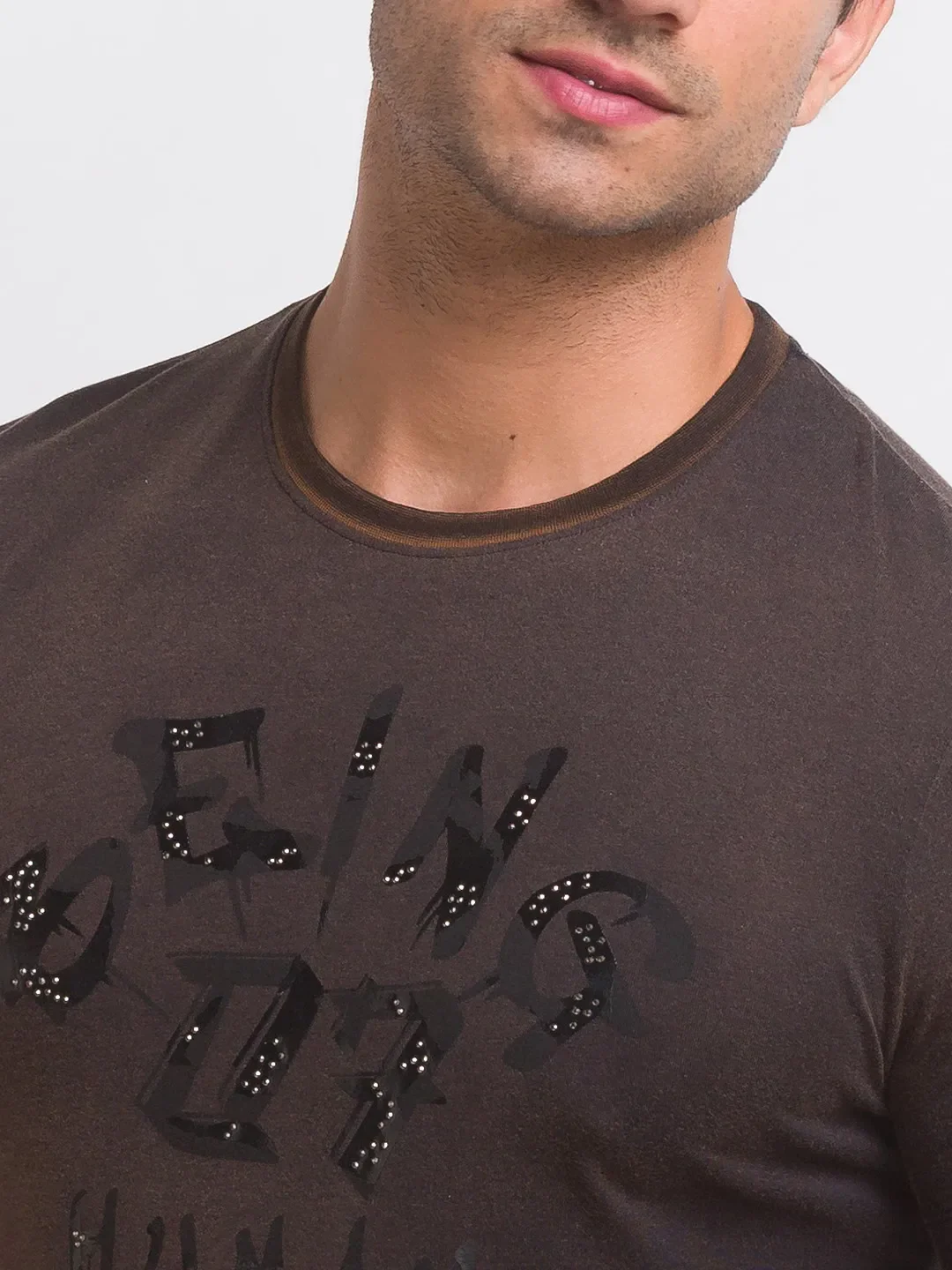 Black Slim Straight Fit Men's Short Sleeves T-Shirt by Being Human Clothing - Image 4