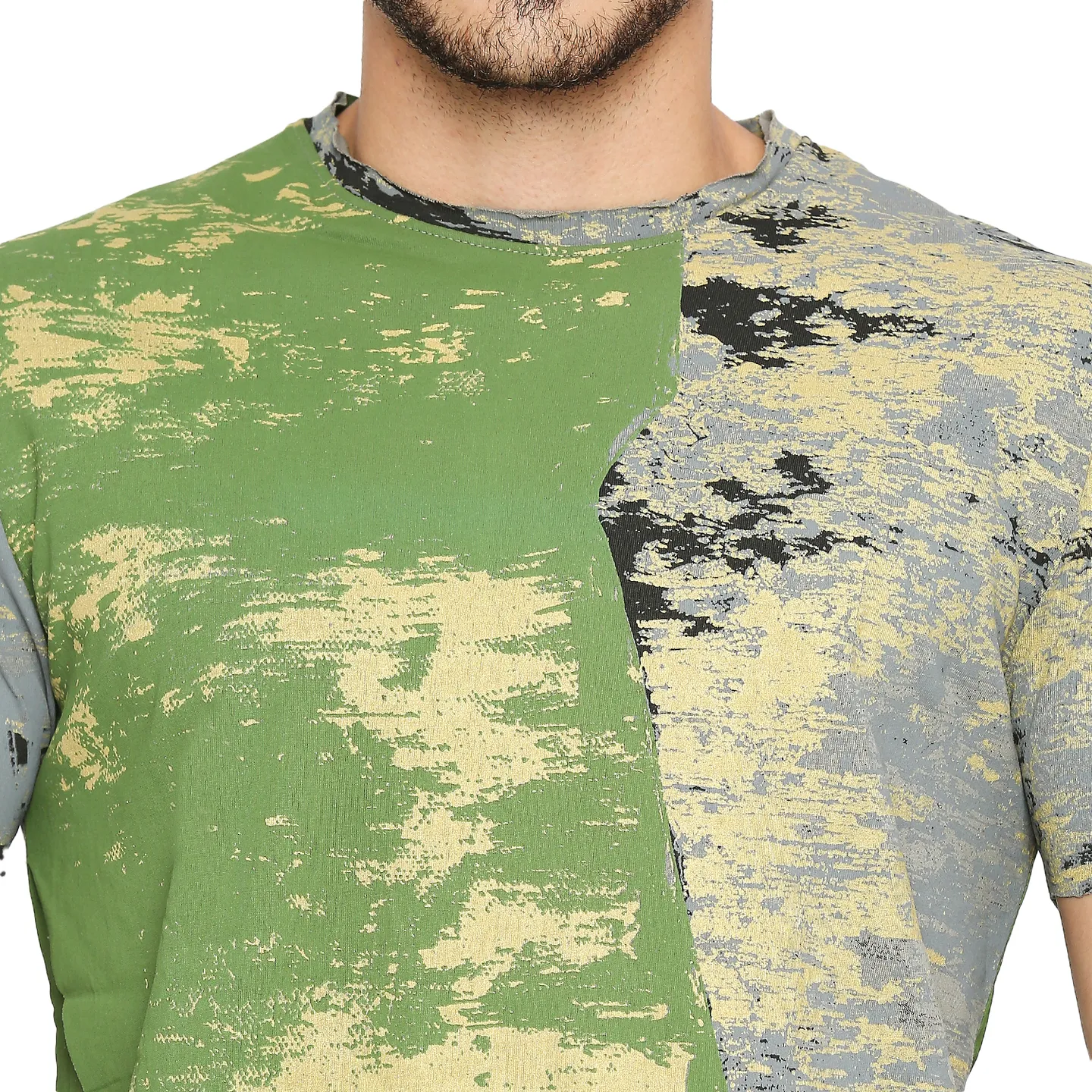 Cactus Green Slim Fit Round Neck Men's T-Shirt by Being Human Clothing - Image 5