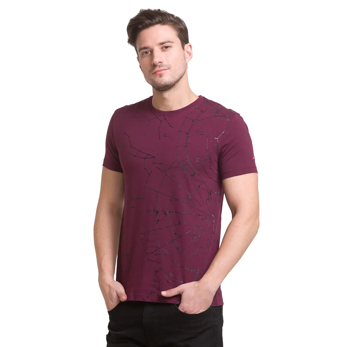 Fig Slim Fit Round Neck Men's T-Shirt by Being Human Clothing