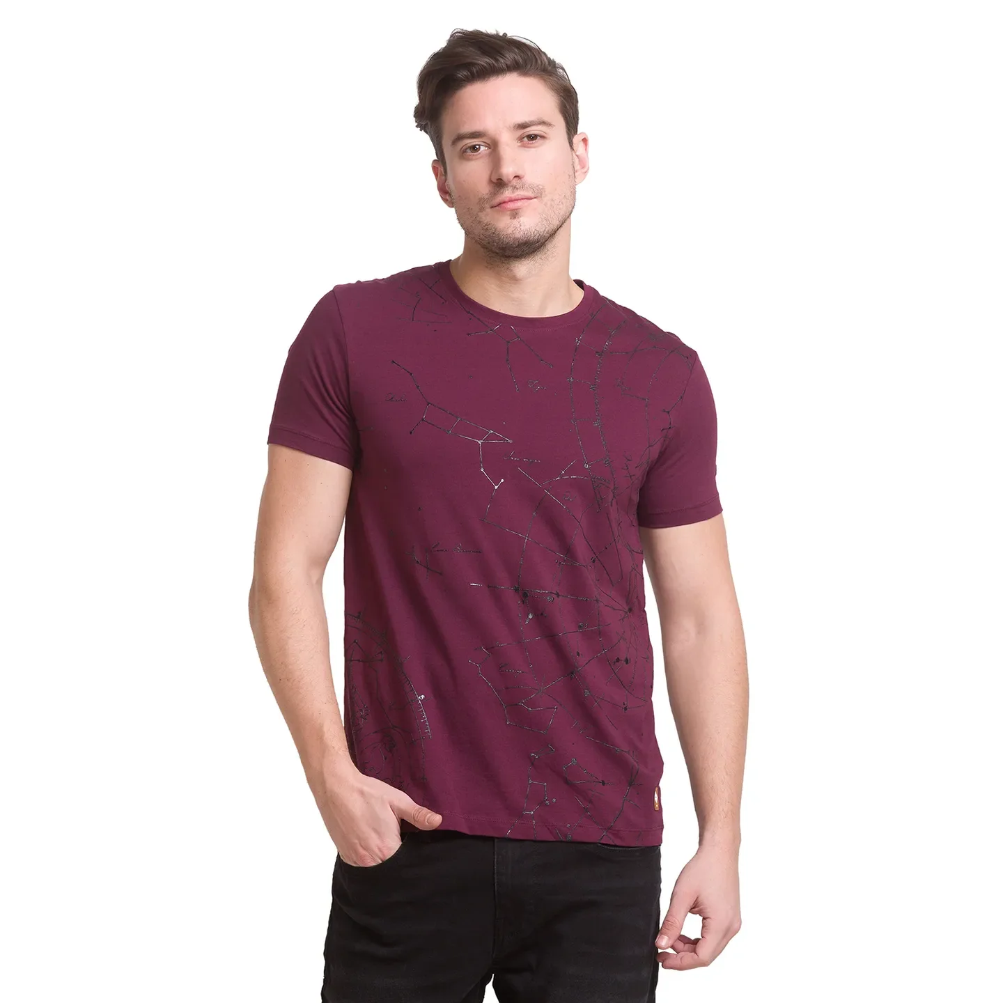 Fig Slim Fit Round Neck Men's T-Shirt by Being Human Clothing - Image 2