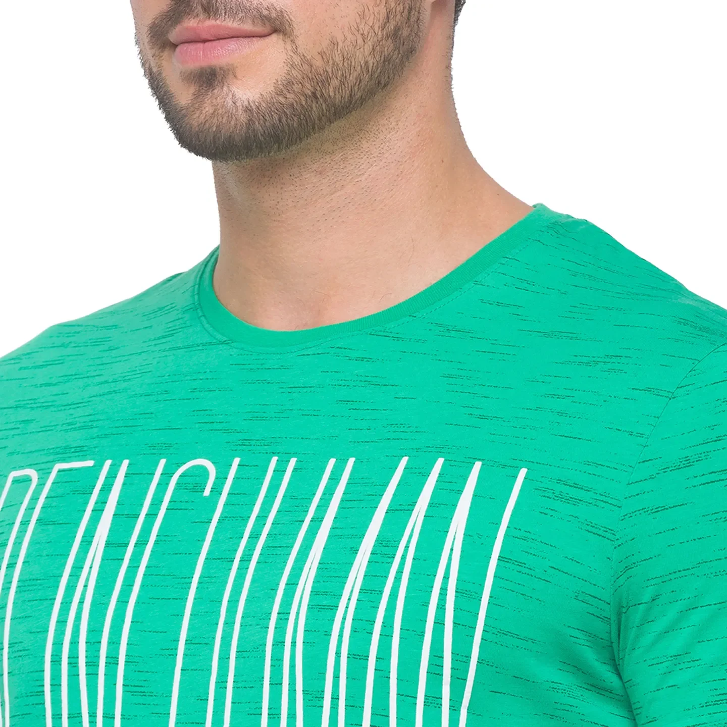 Ming Green Slim Fit Round Neck Men's T-Shirt by Being Human Clothing - Image 2