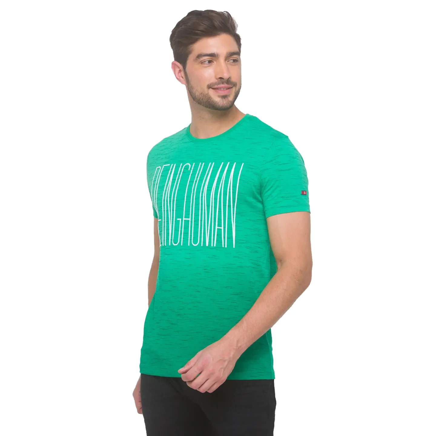 Ming Green Slim Fit Round Neck Men's T-Shirt by Being Human Clothing - Image 3
