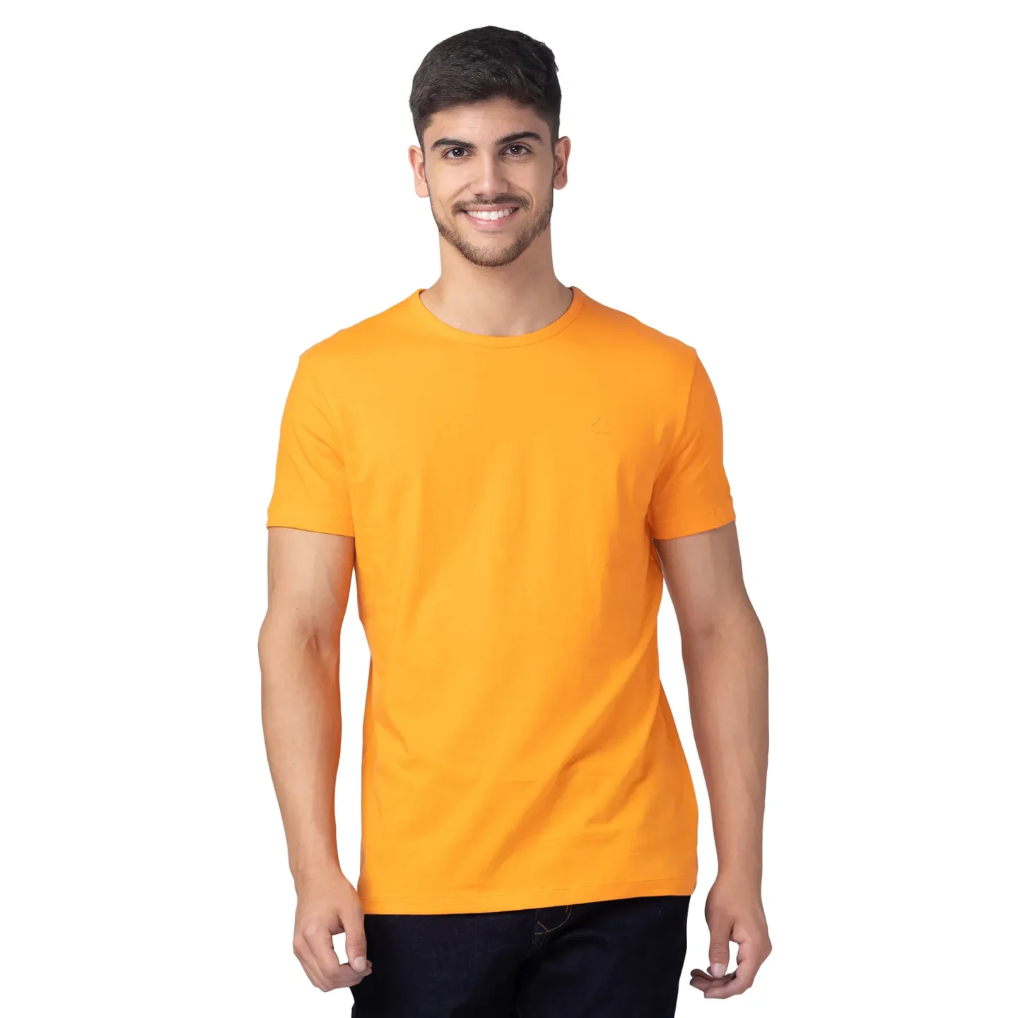 Orange Slim Straight Fit Men's Short Sleeves T-Shirt by Being Human Clothing