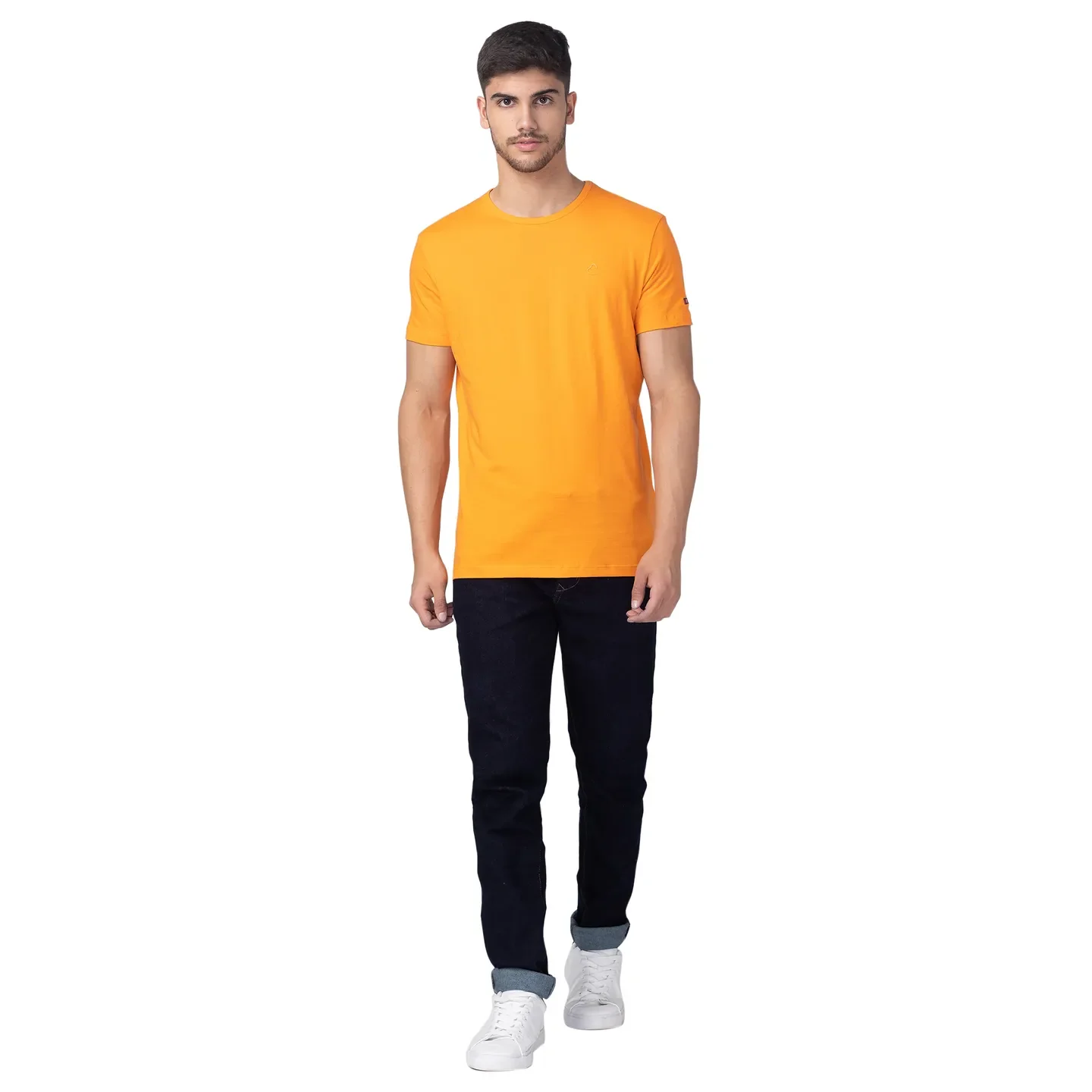 Orange Slim Straight Fit Men's Short Sleeves T-Shirt by Being Human Clothing - Image 5