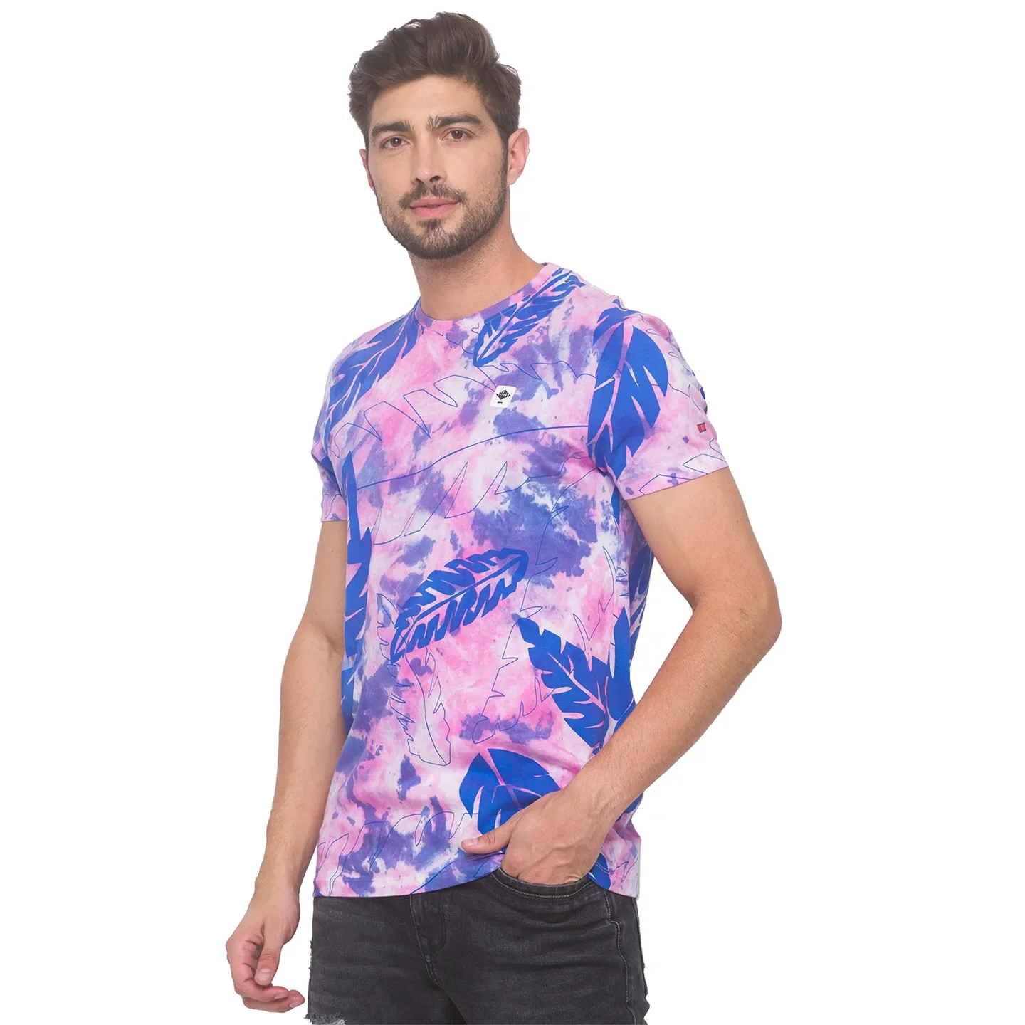 Pink Regular Fit Men's Short Sleeves T-Shirt by Being Human Clothing - Image 2